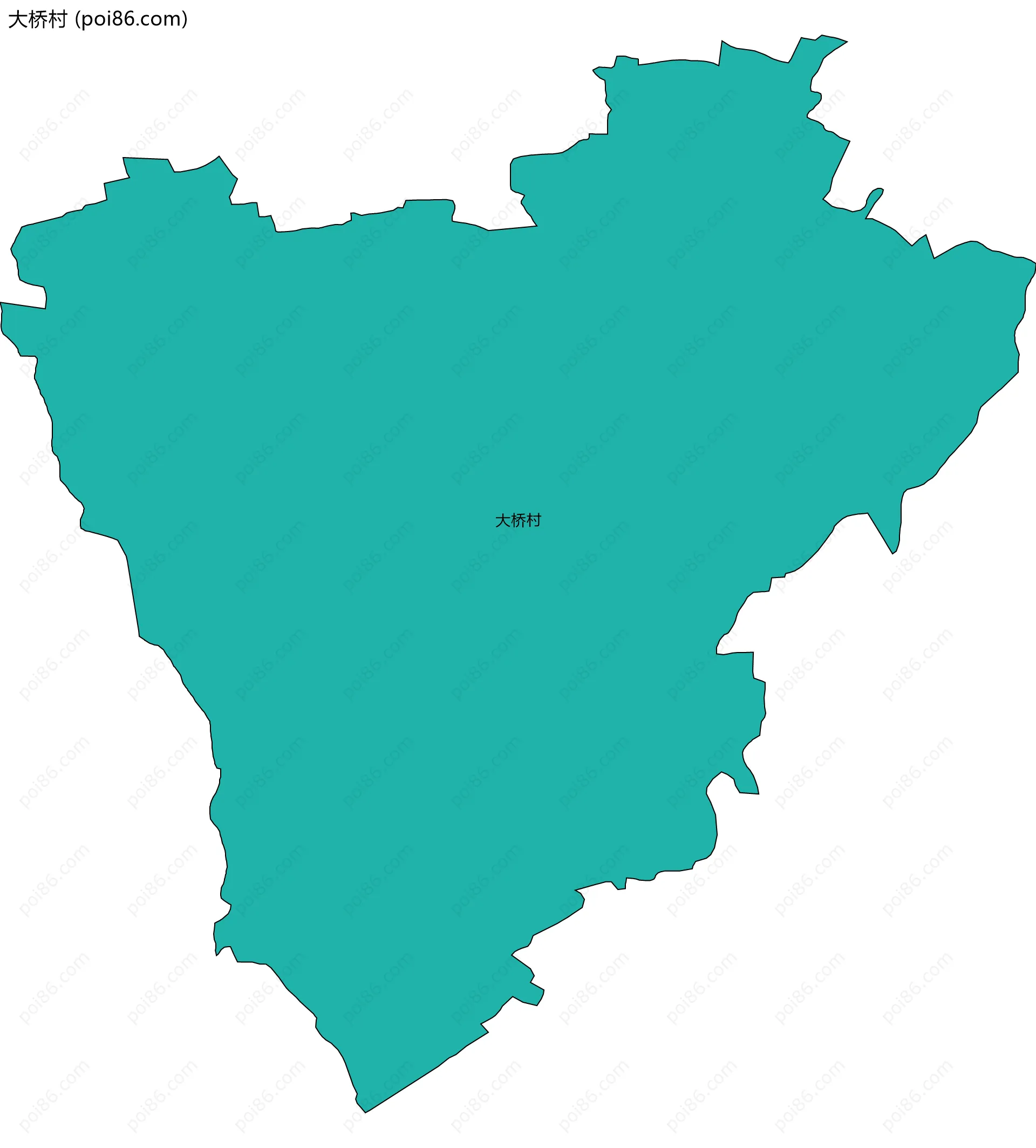 大桥村边界地图