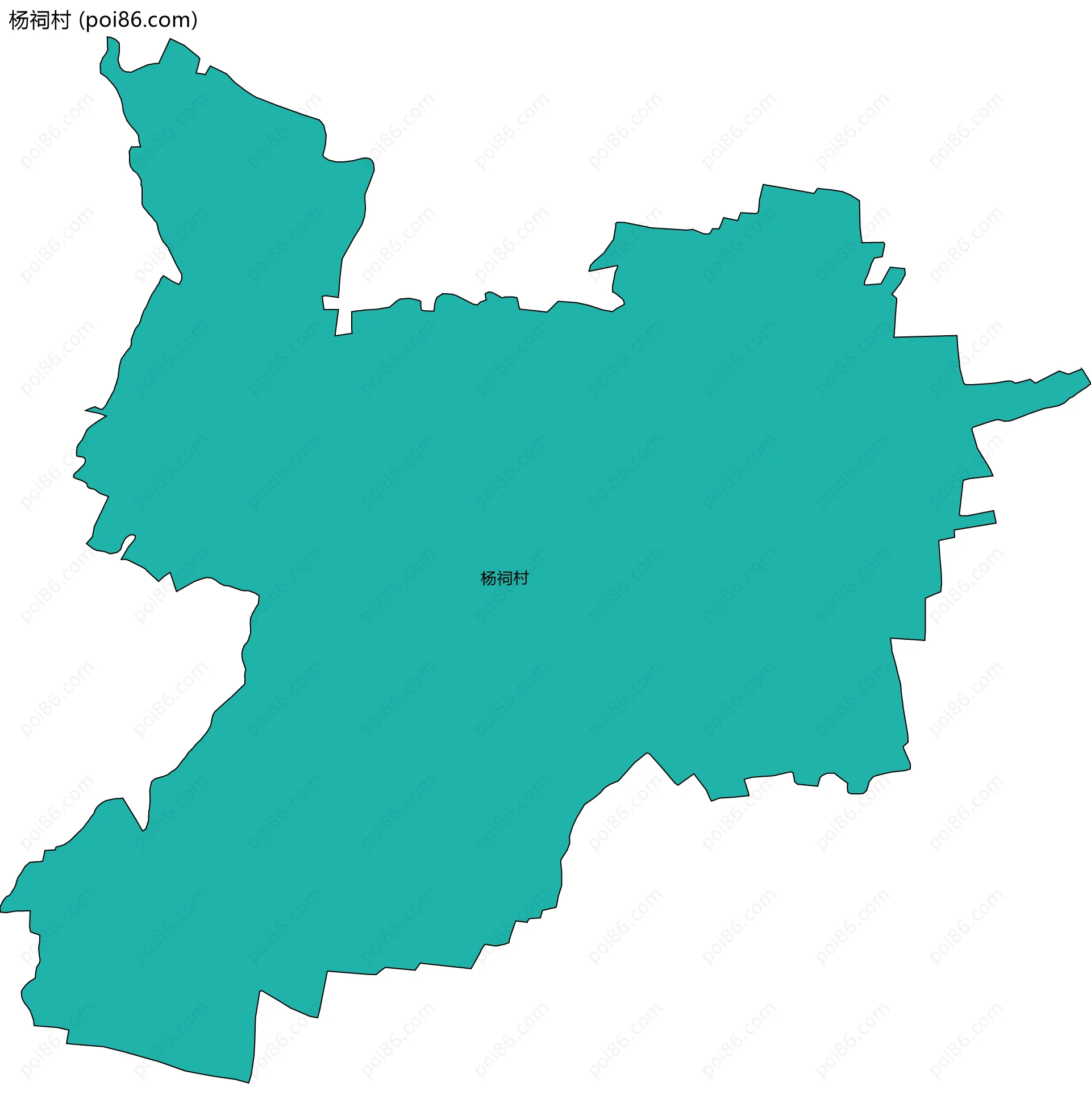 杨祠村边界地图