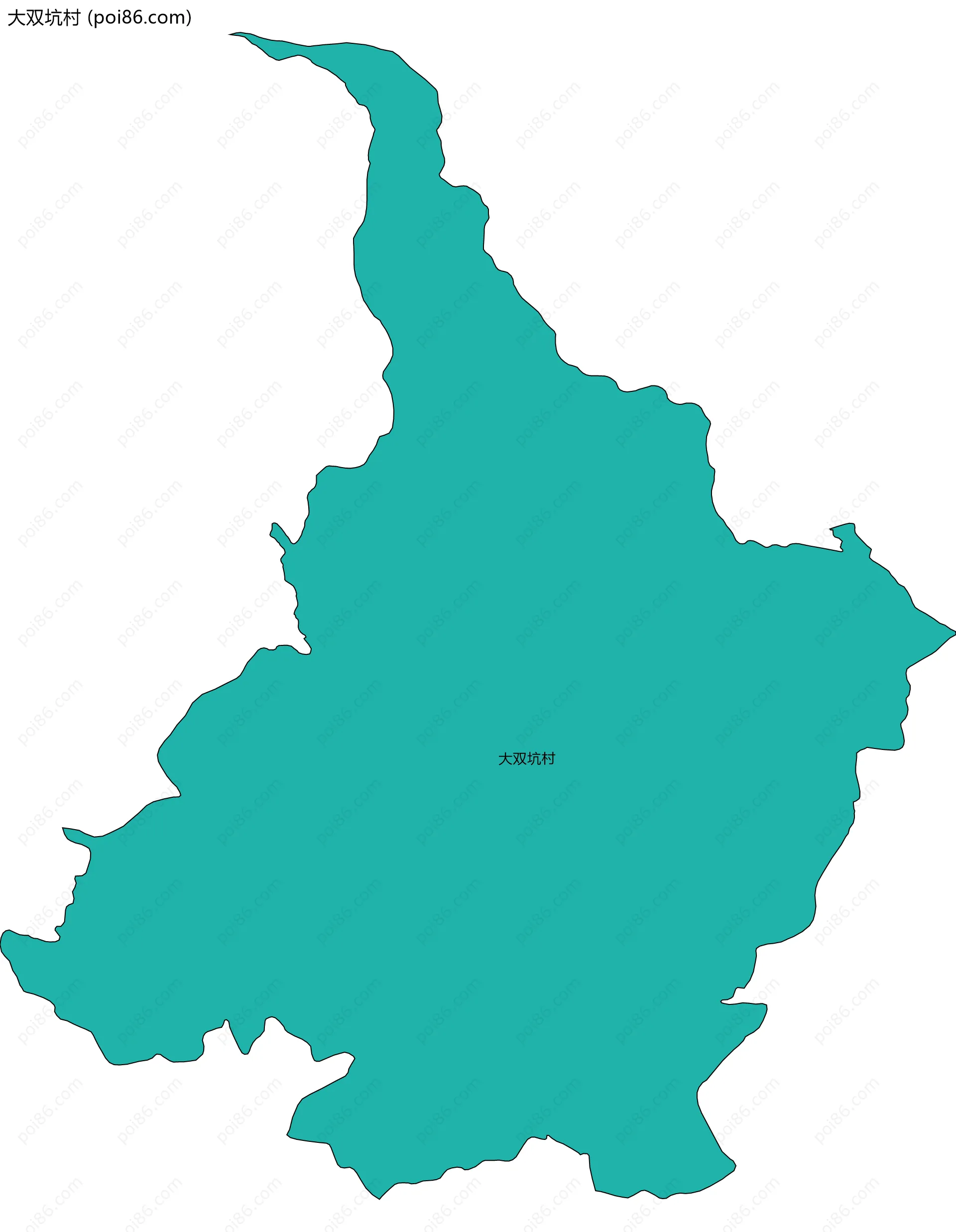 大双坑村边界地图