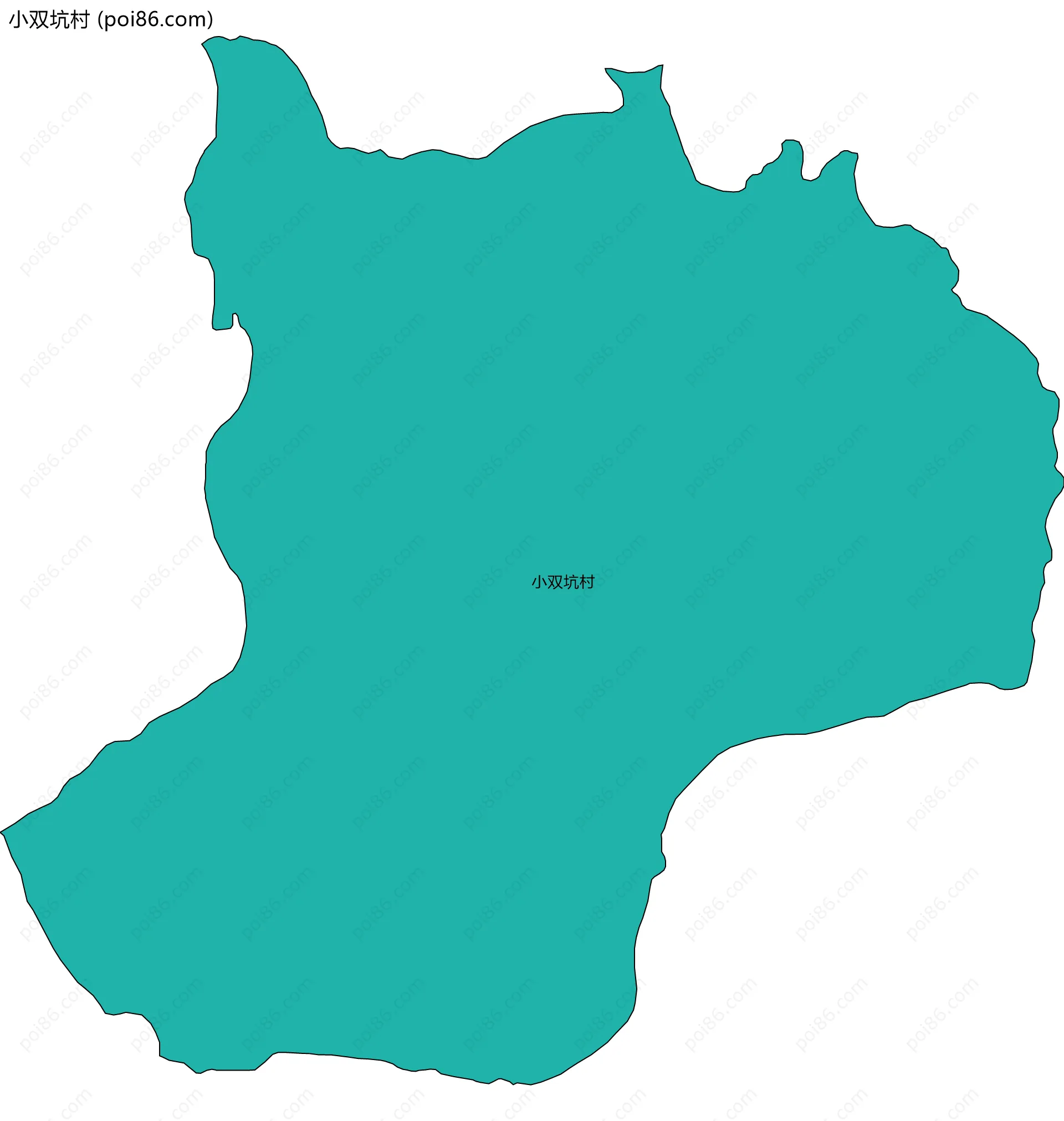 小双坑村边界地图