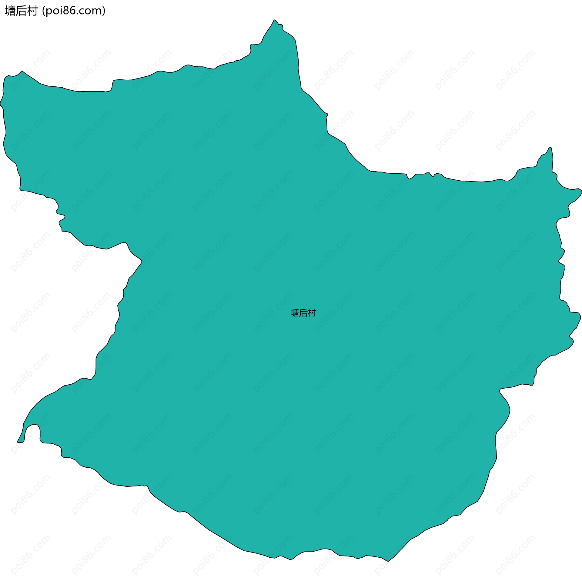 塘后村边界地图