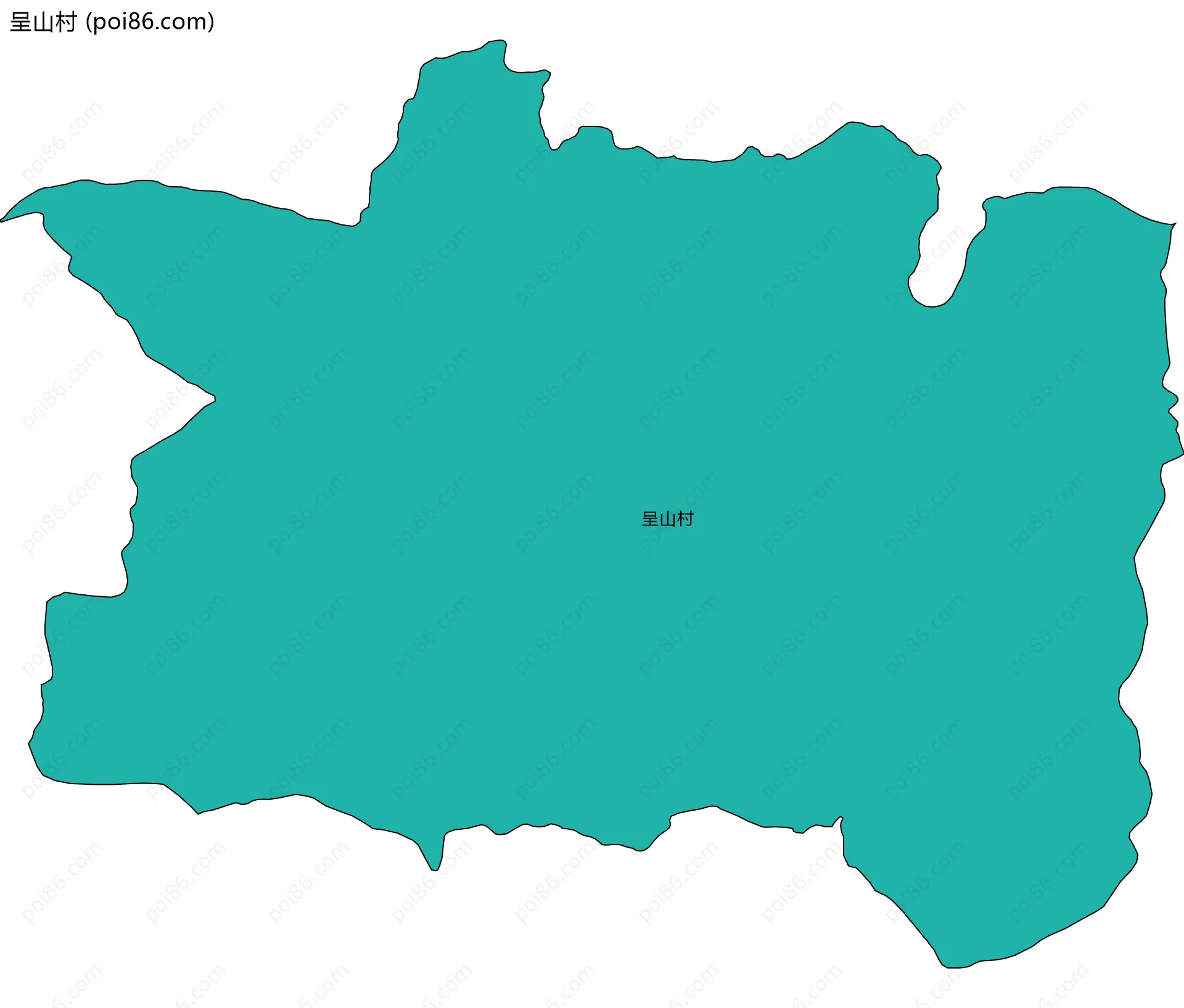 呈山村边界地图