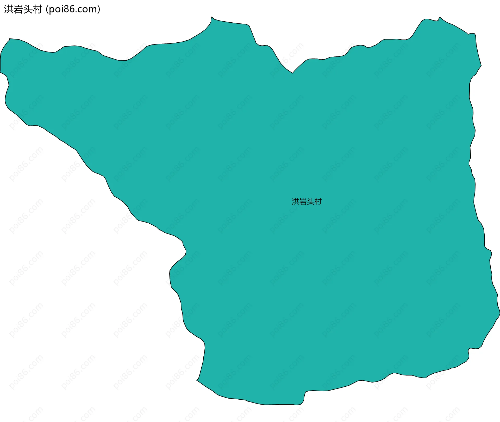 洪岩头村边界地图