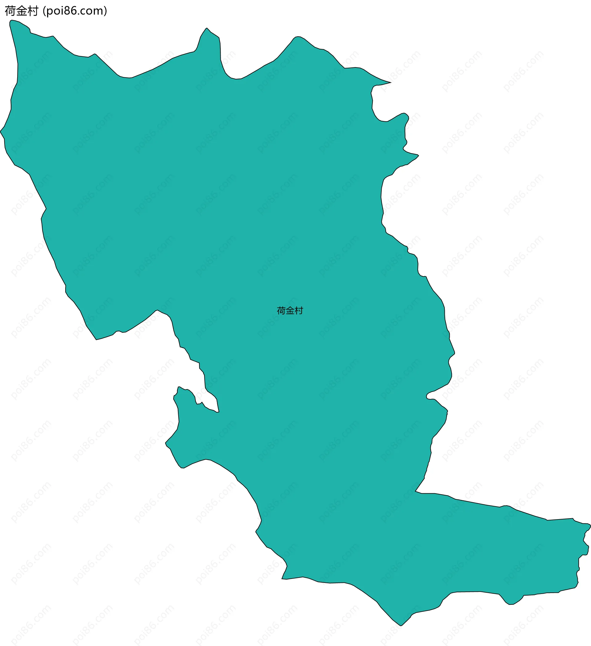 荷金村边界地图