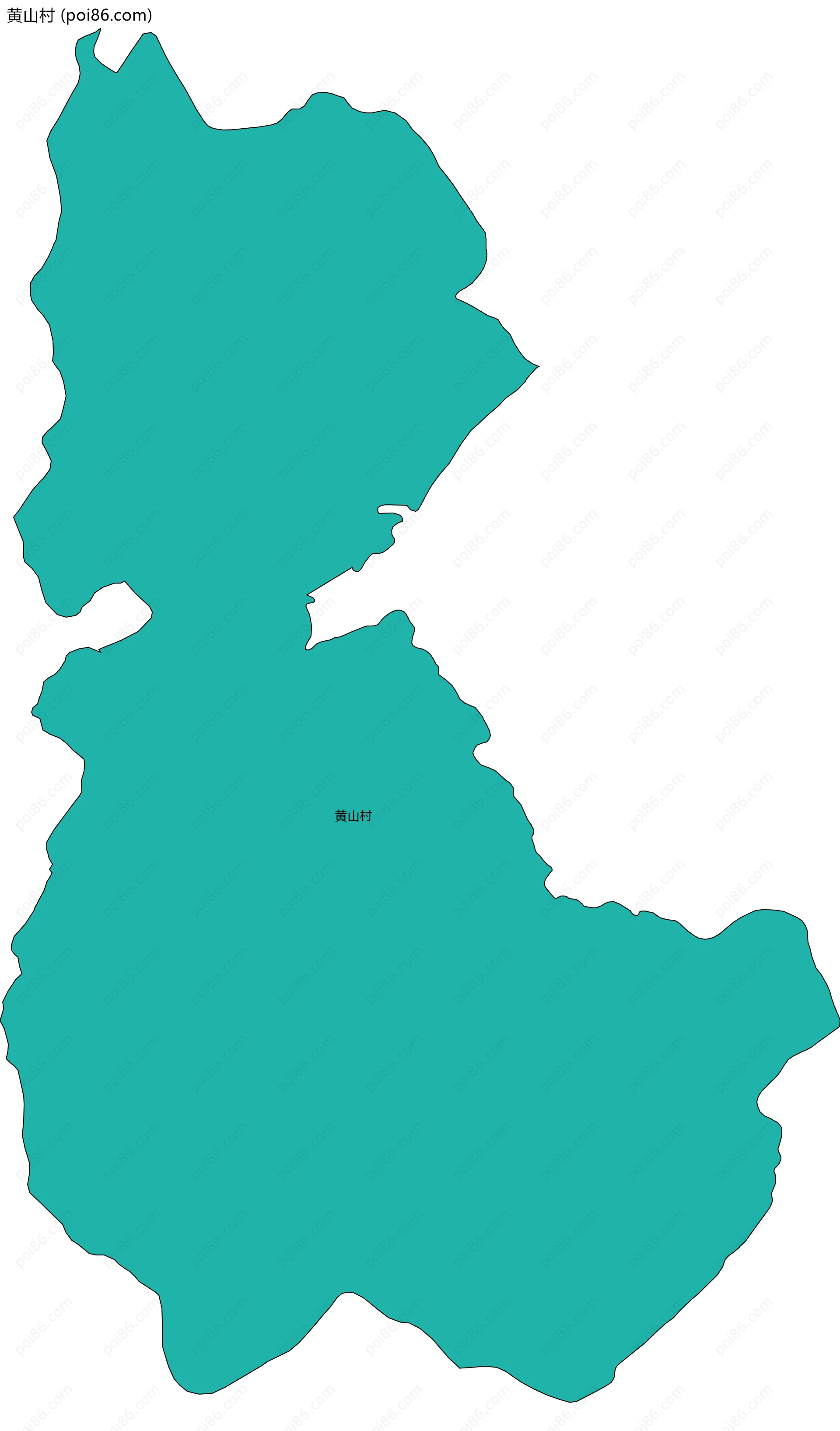 黄山村边界地图