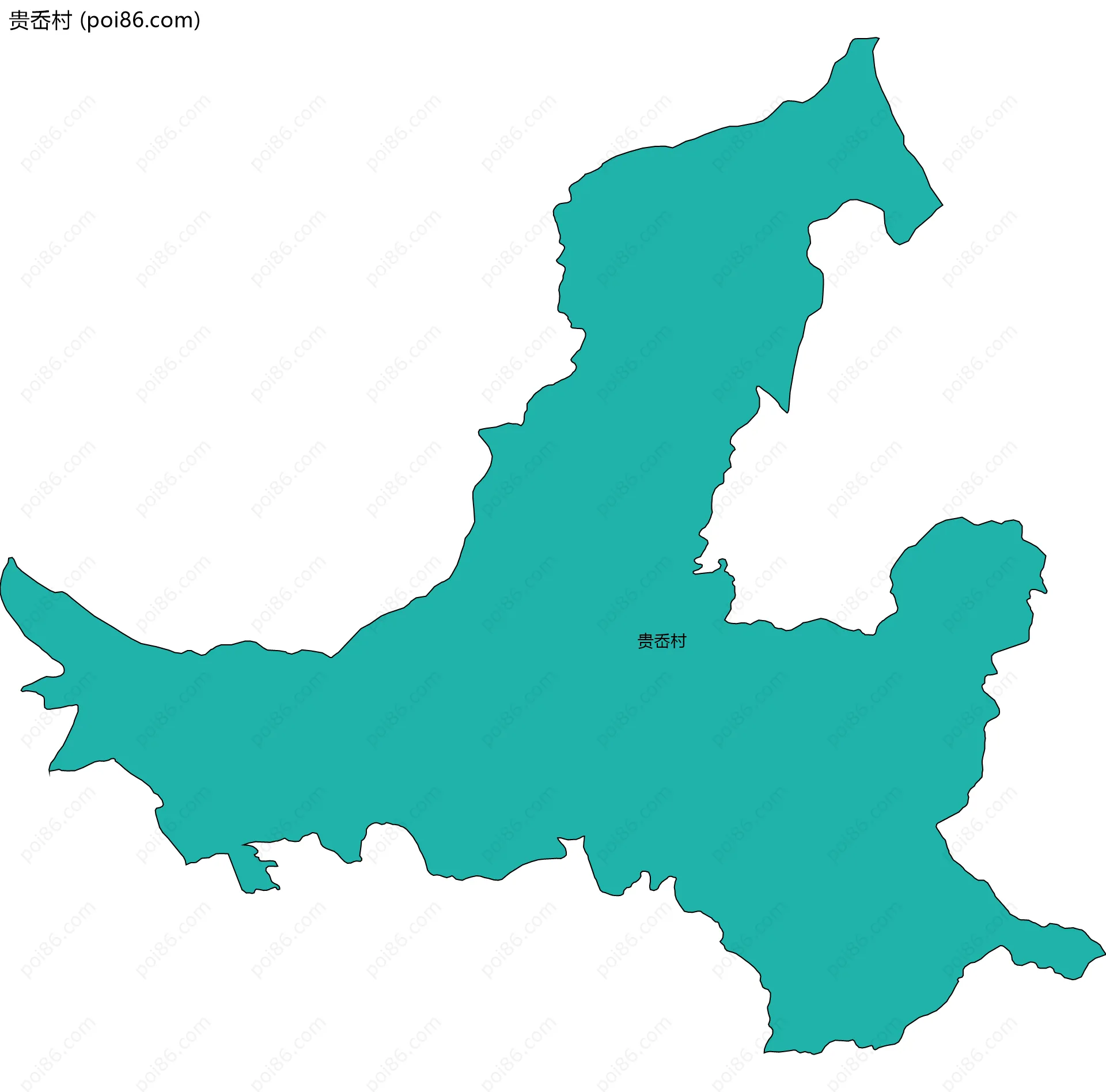 贵岙村边界地图