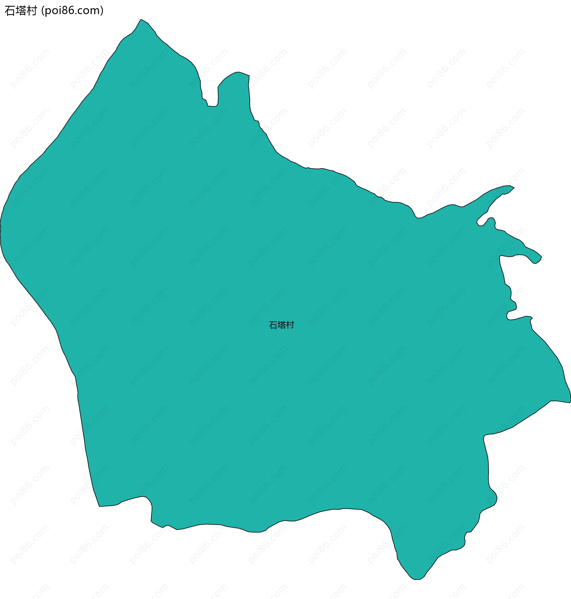 石塔村边界地图