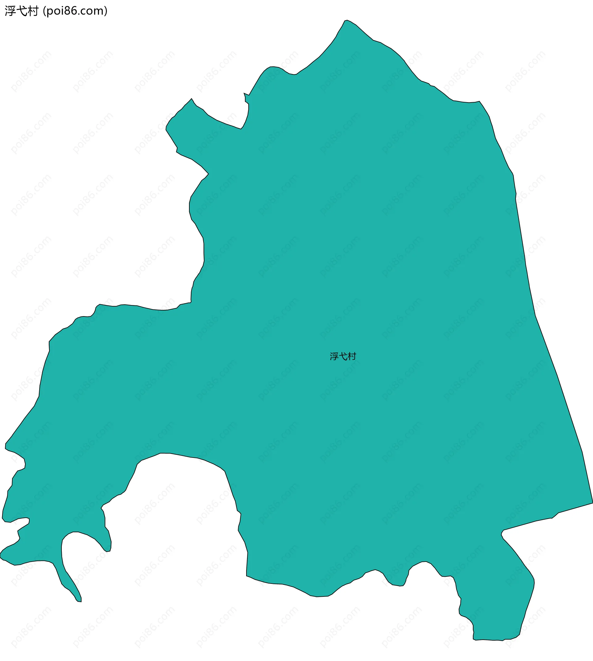 浮弋村边界地图