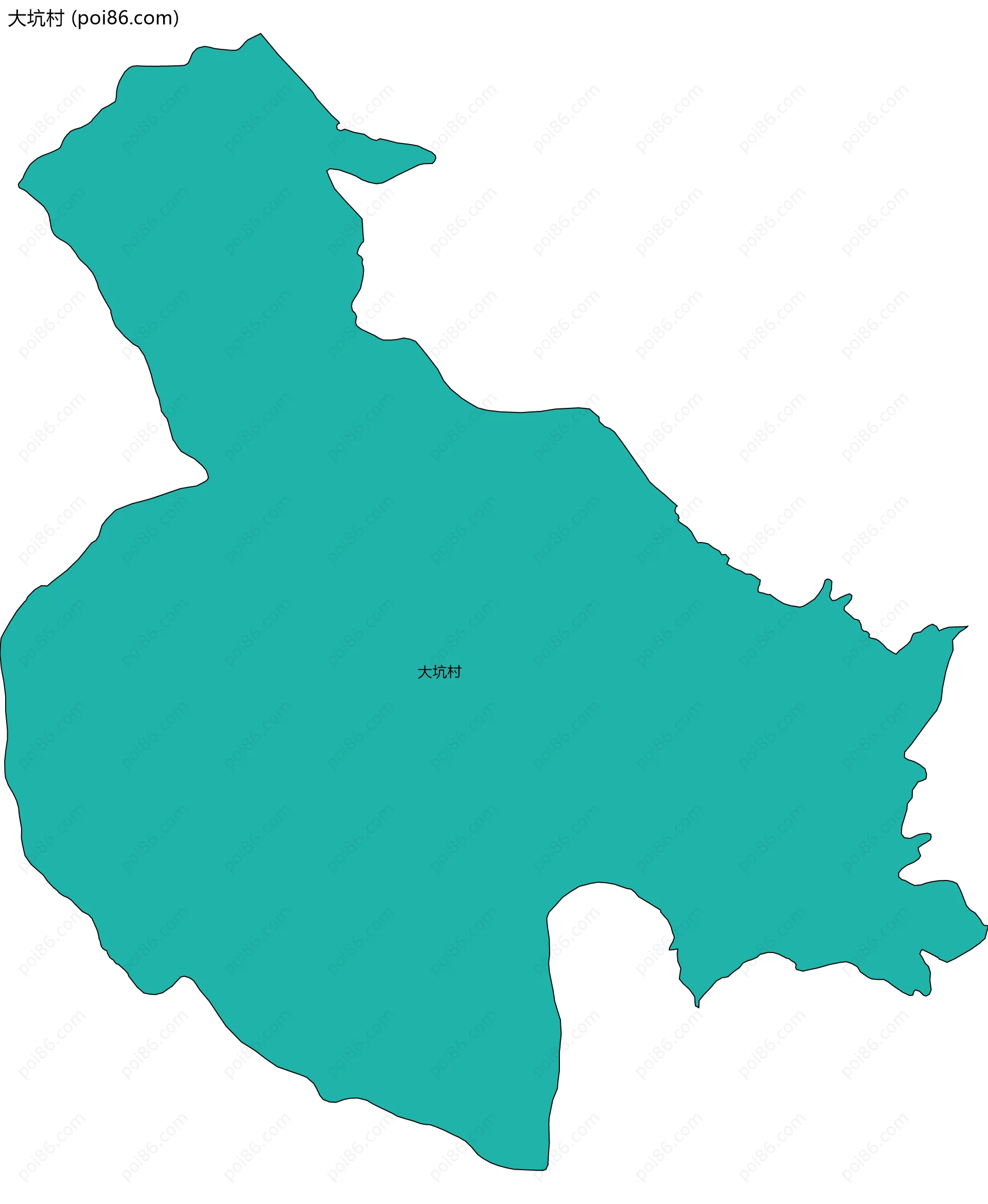 大坑村边界地图