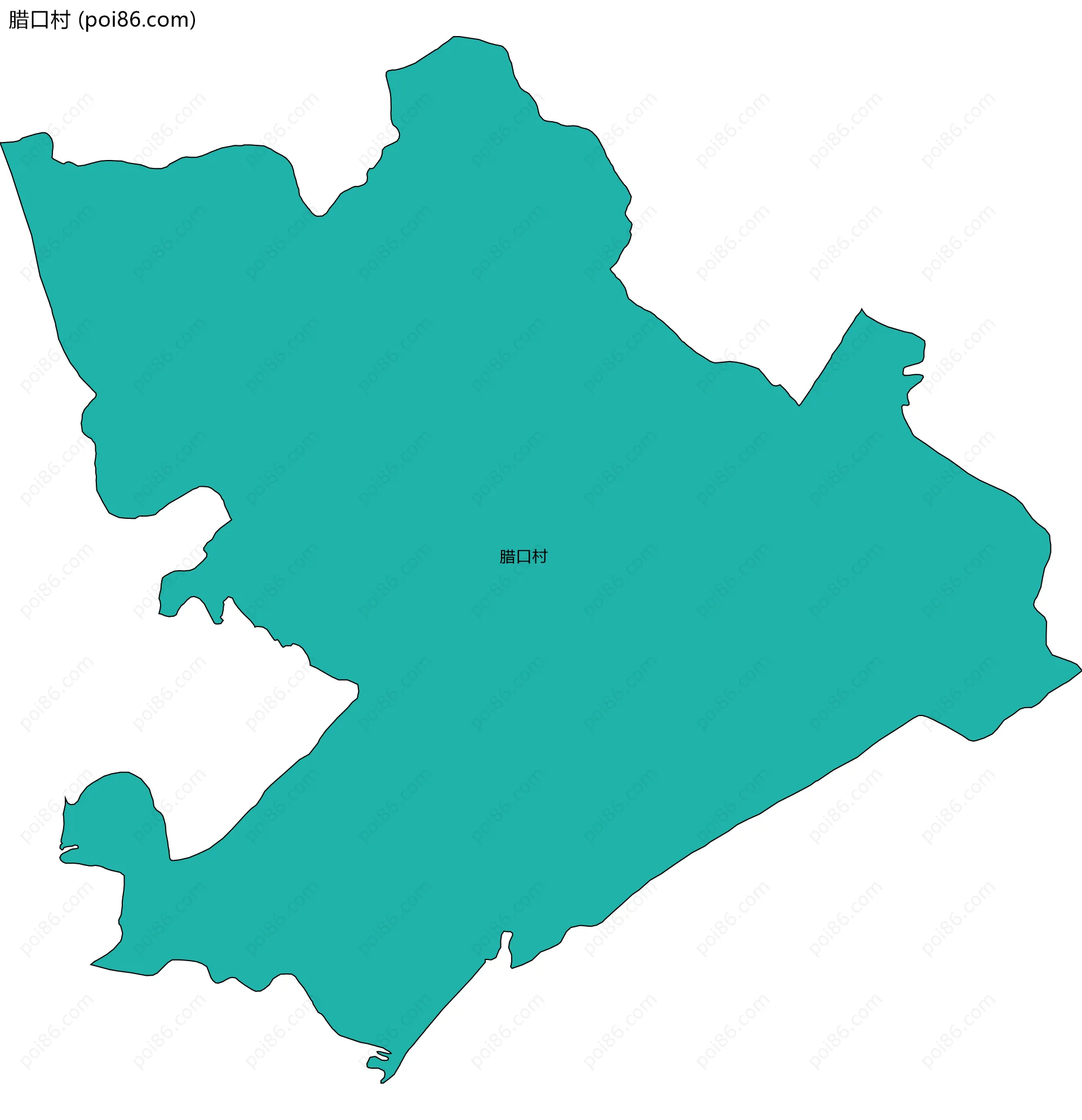 腊口村边界地图