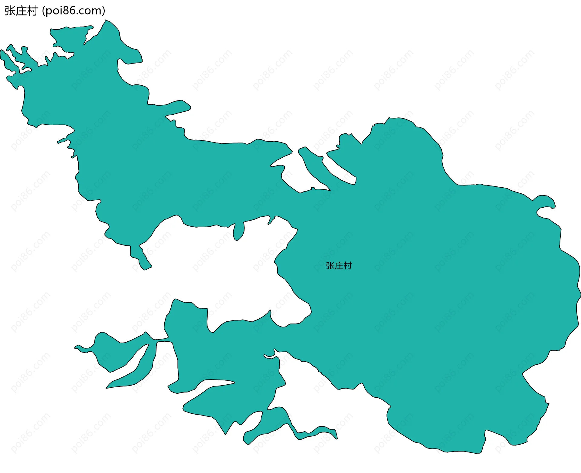 张庄村边界地图