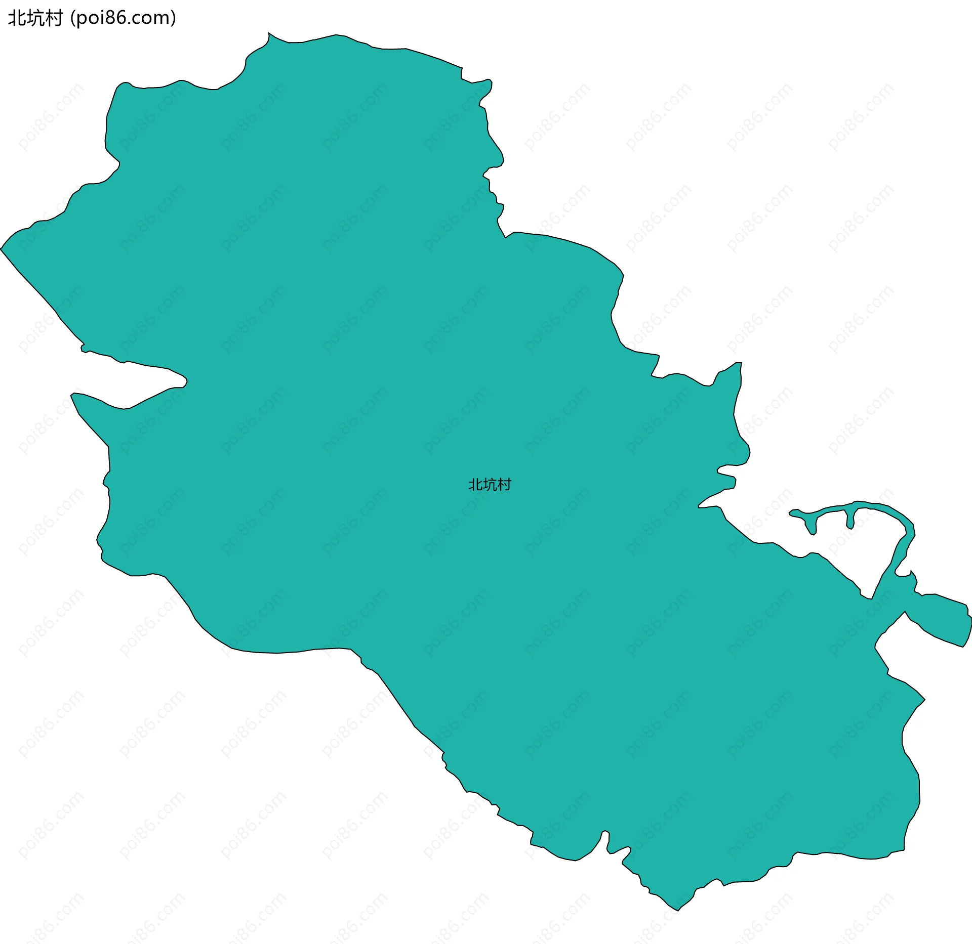 北坑村边界地图