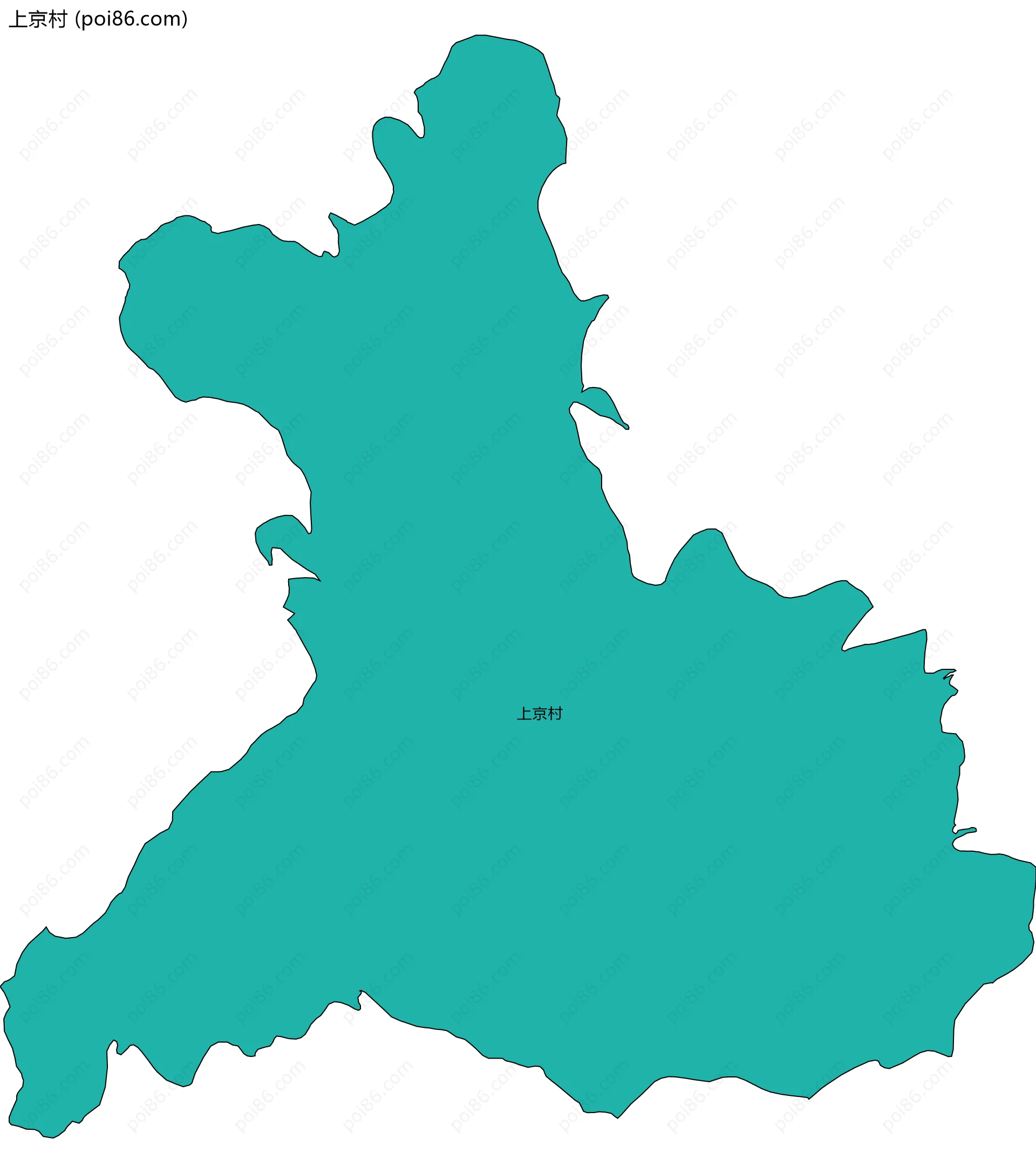 上京村边界地图