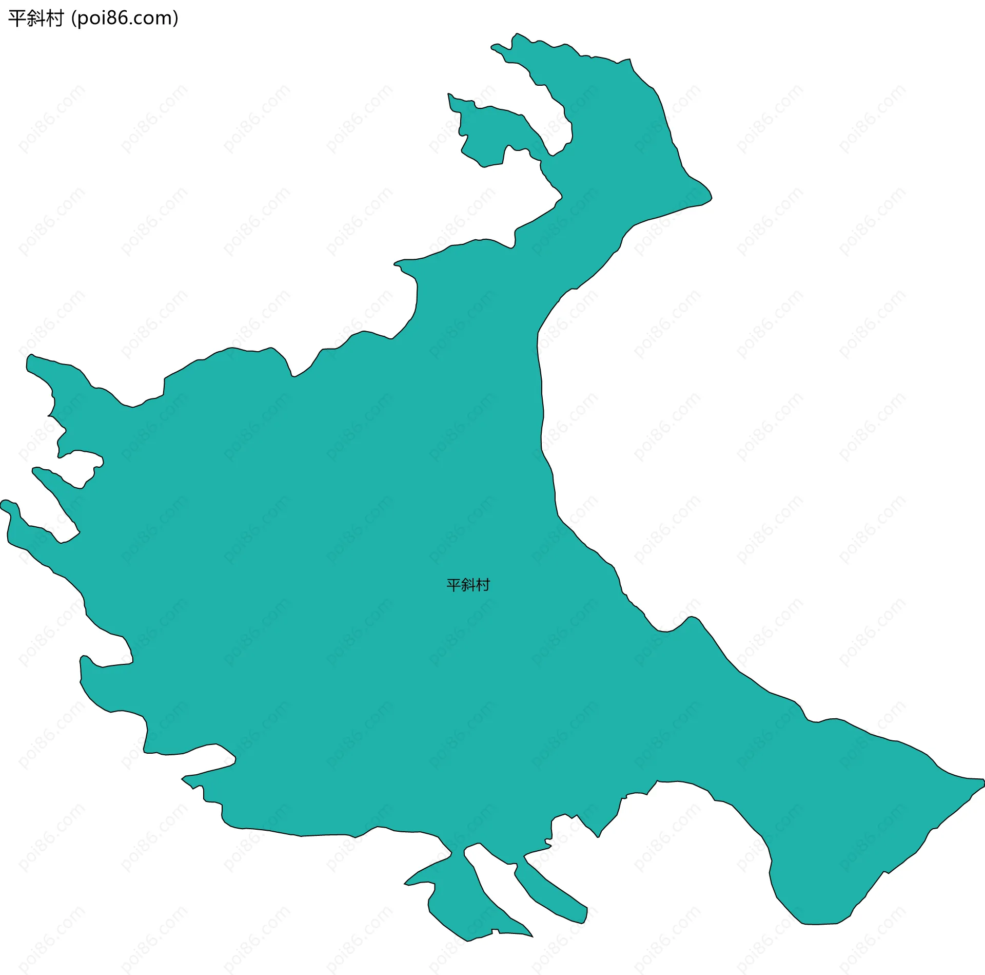 平斜村边界地图