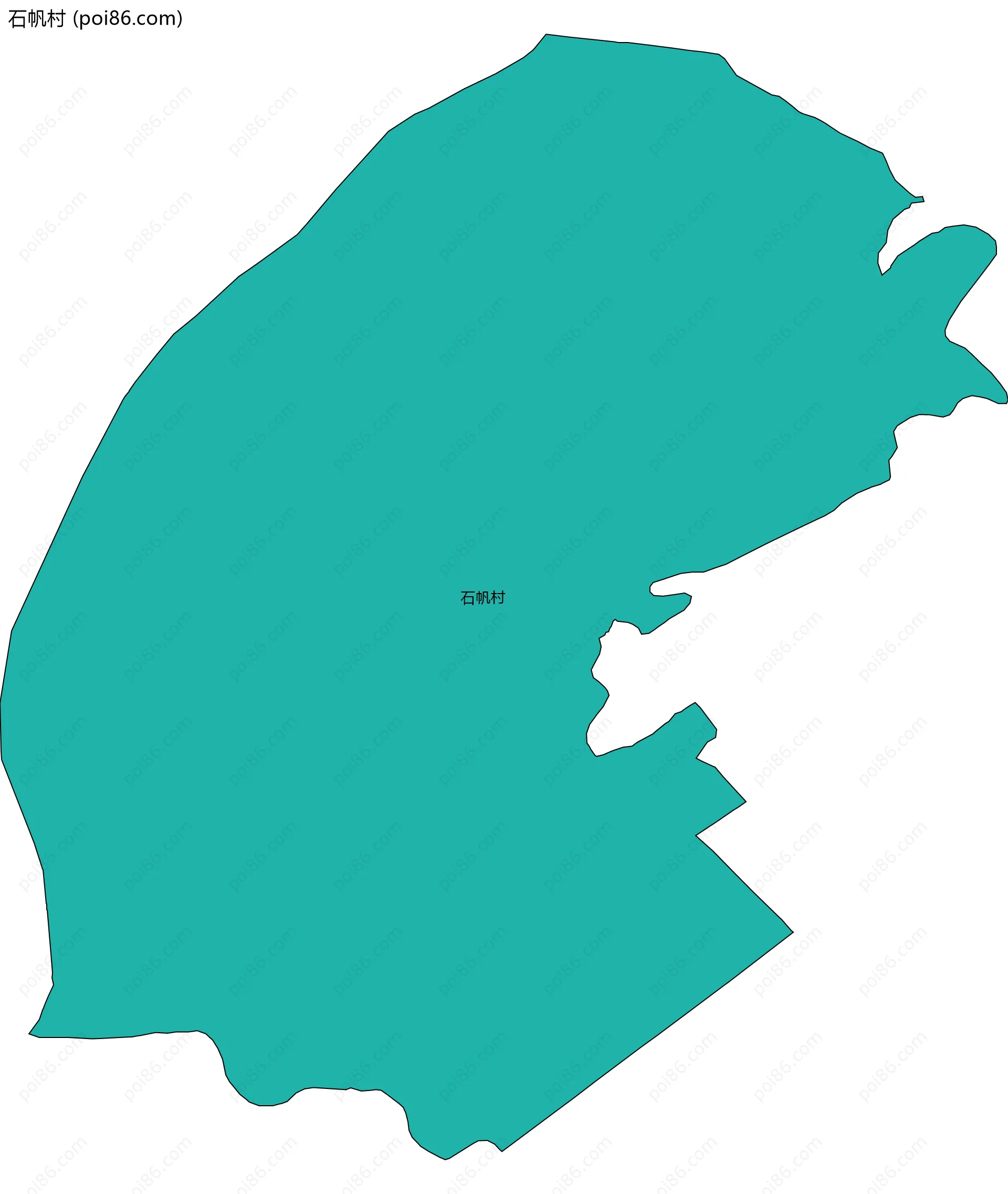石帆村边界地图