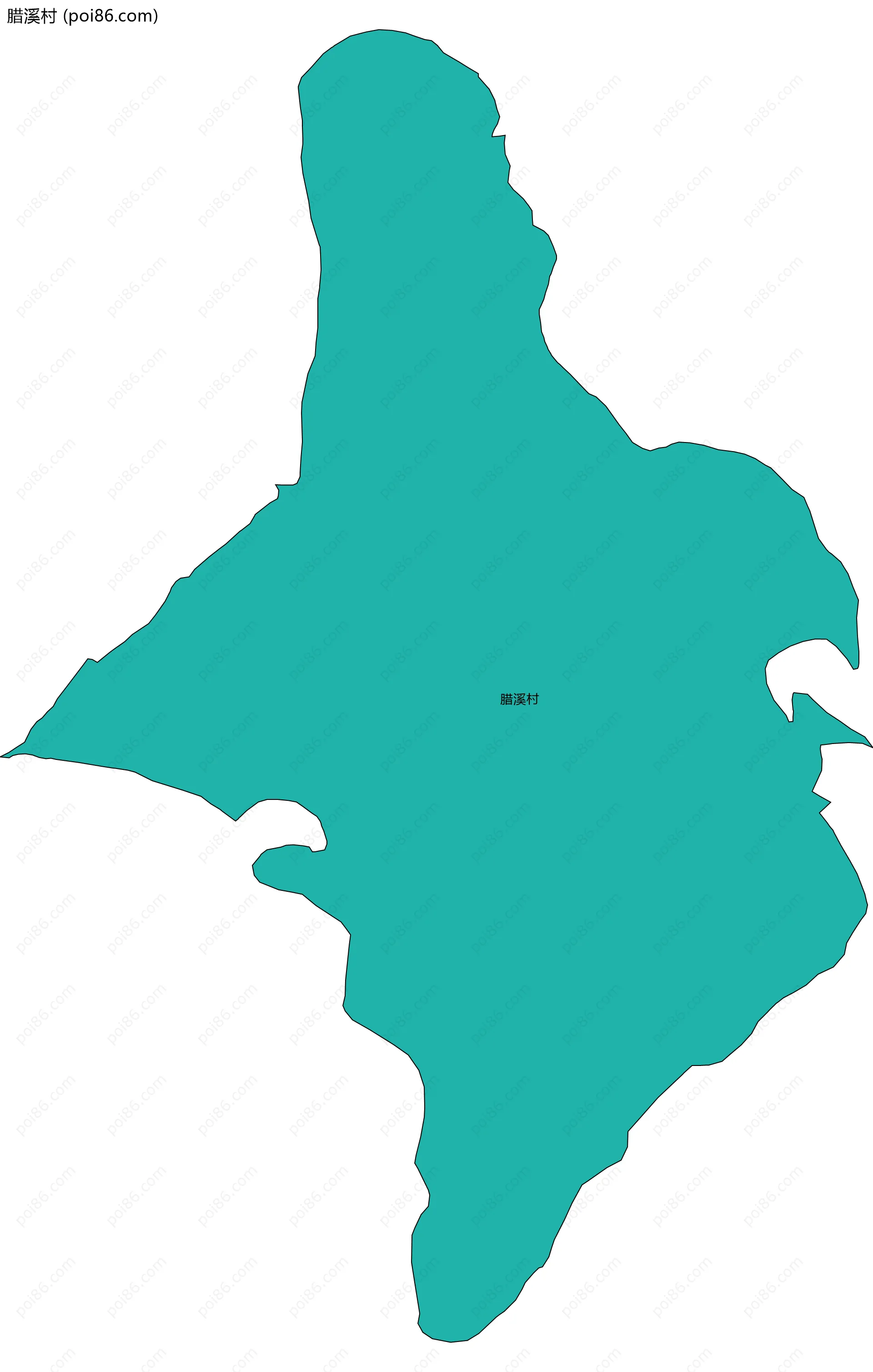 腊溪村边界地图