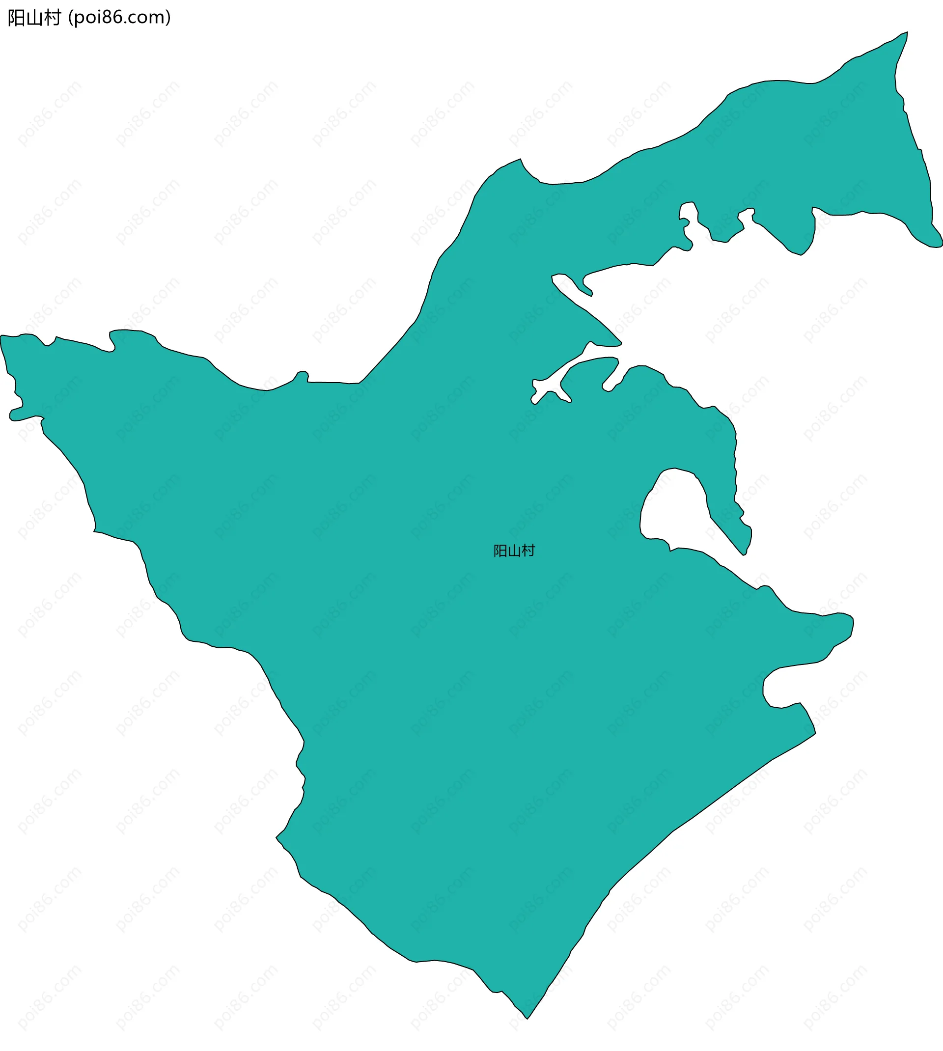 阳山村边界地图