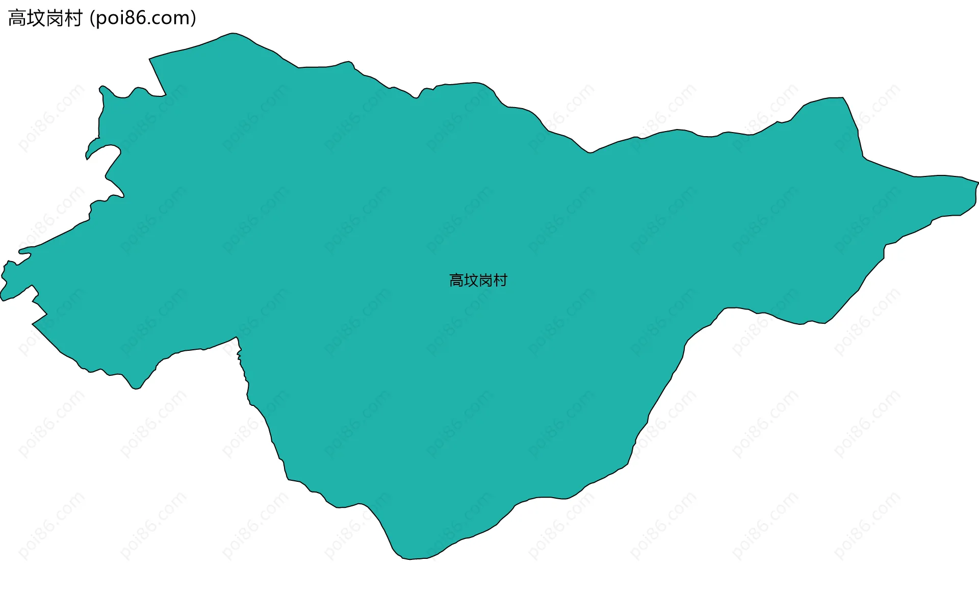 高坟岗村边界地图