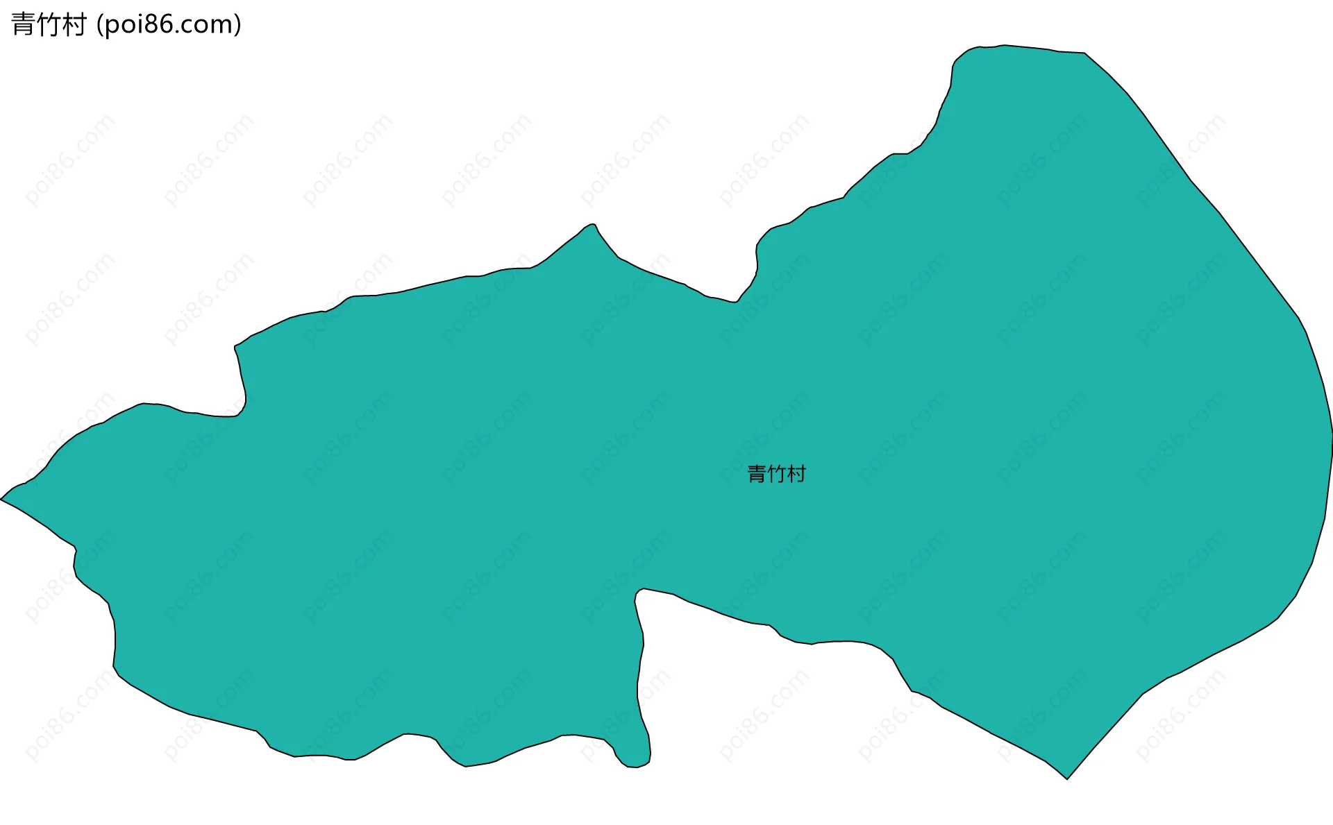 青竹村边界地图