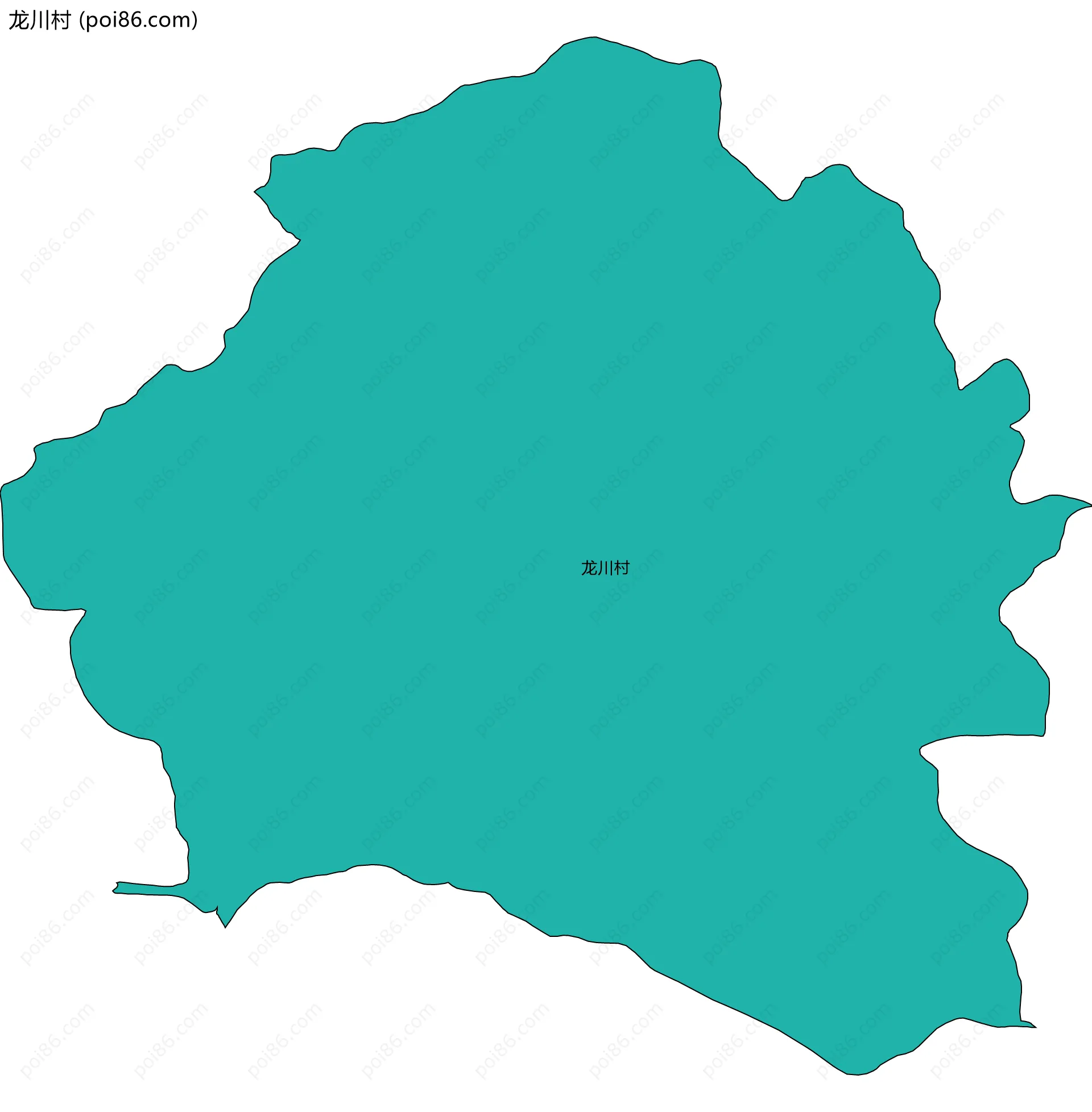 龙川村边界地图
