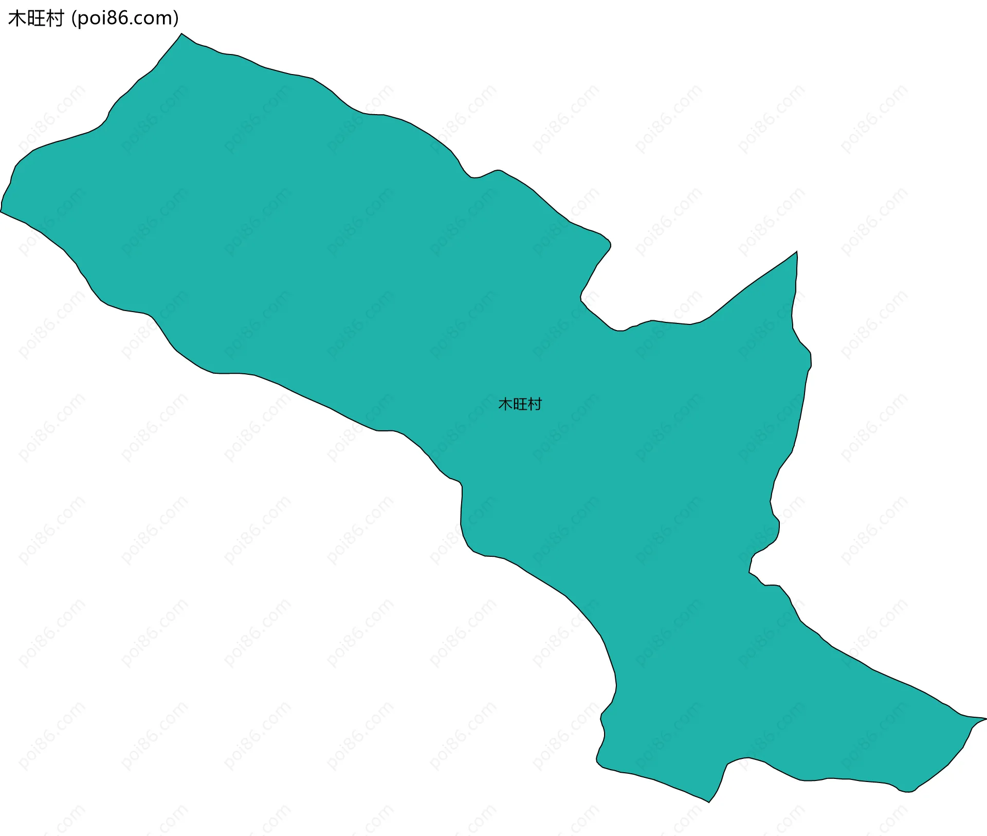 木旺村边界地图