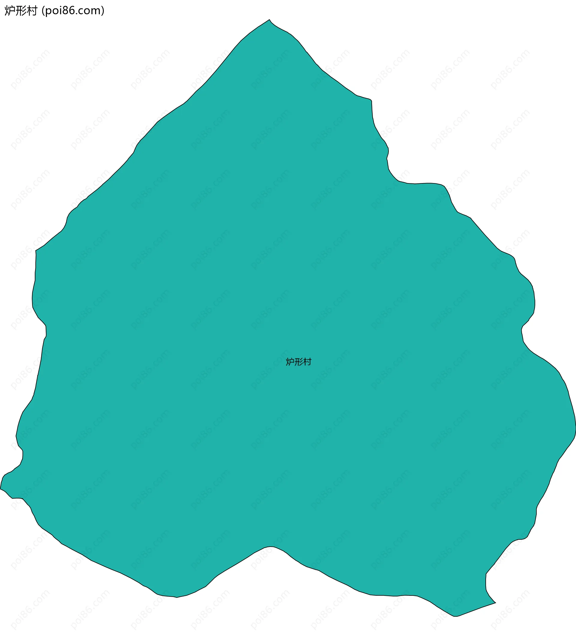 炉形村边界地图