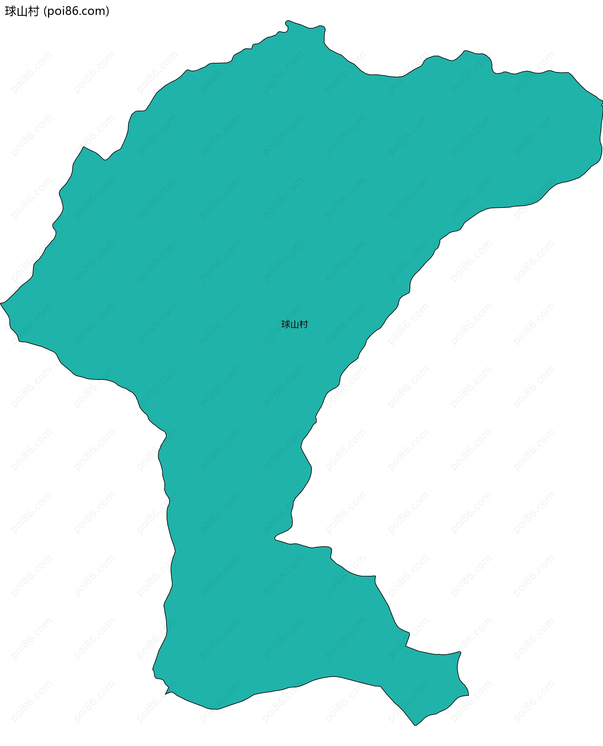 球山村边界地图