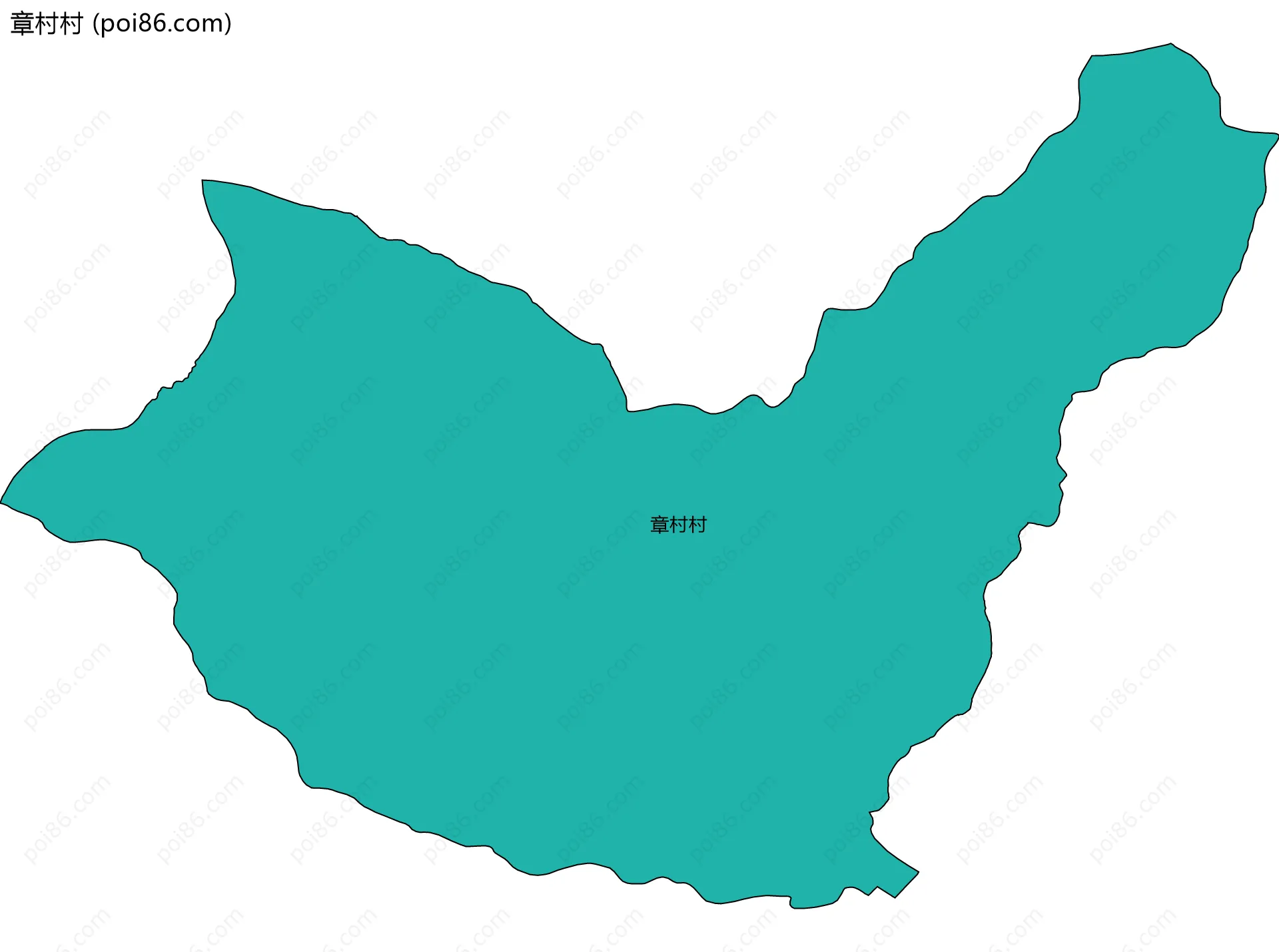 章村村边界地图