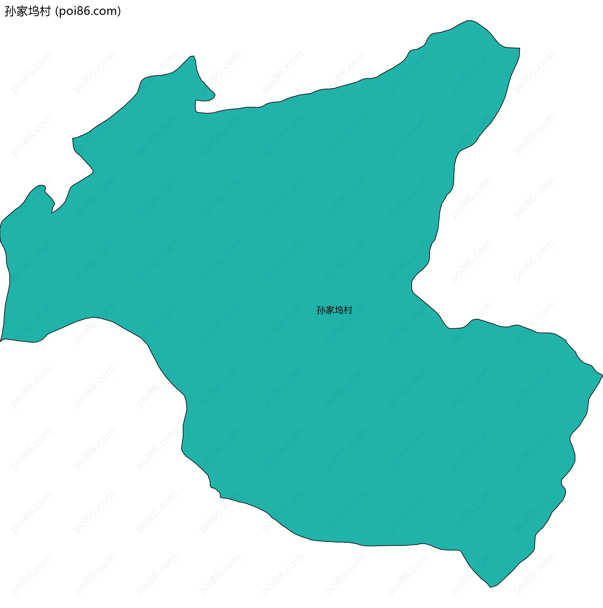 孙家坞村边界地图