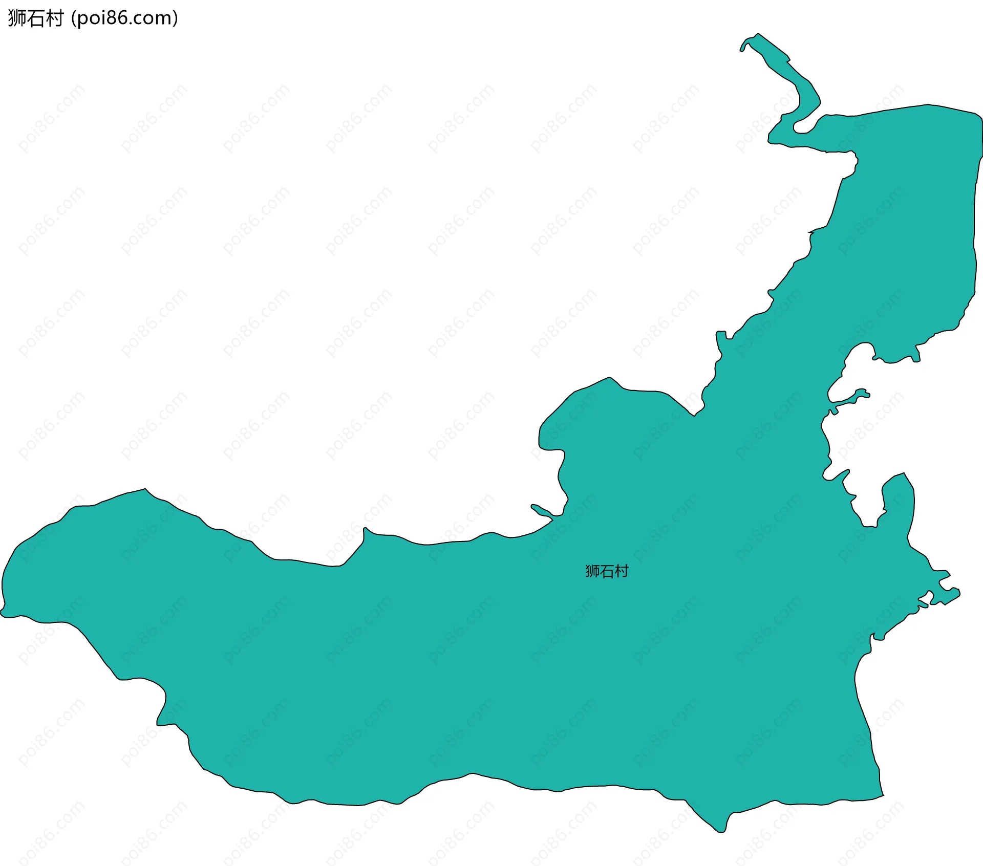 狮石村边界地图