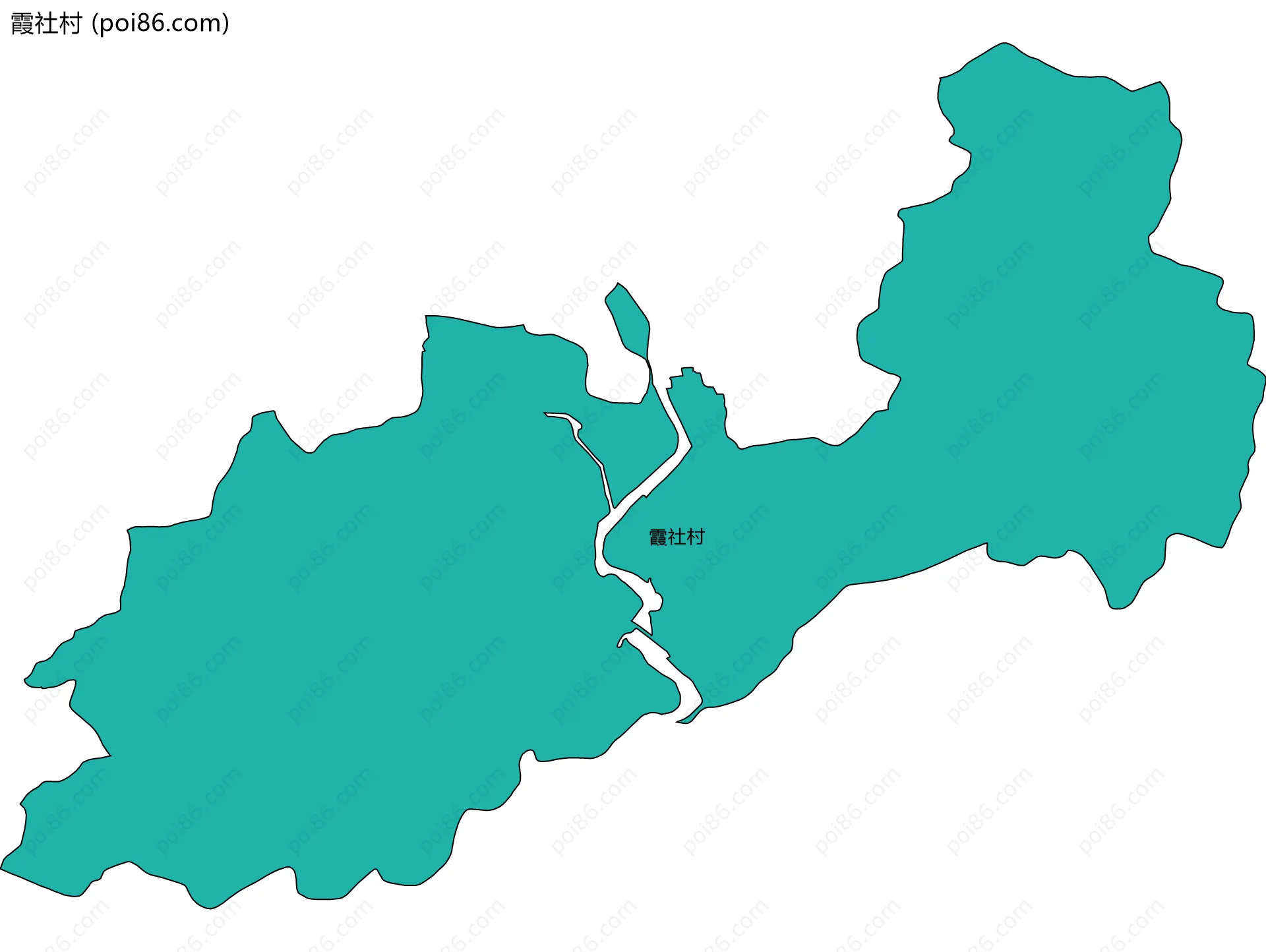 霞社村边界地图