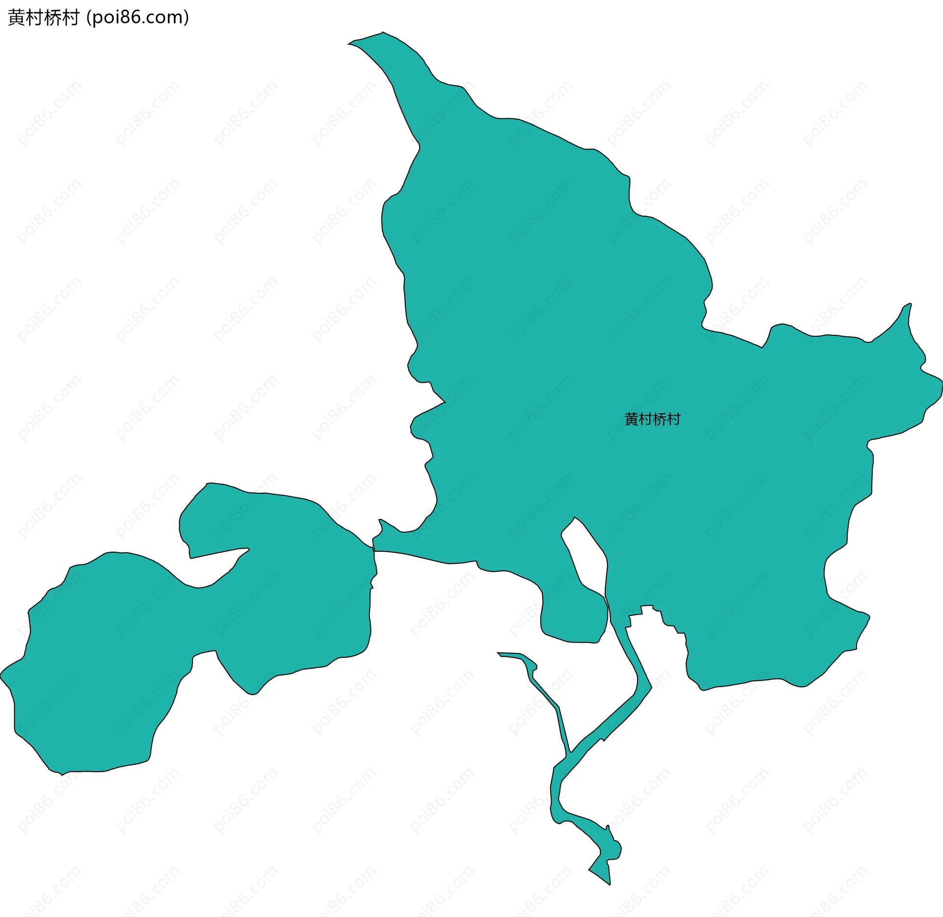 黄村桥村边界地图