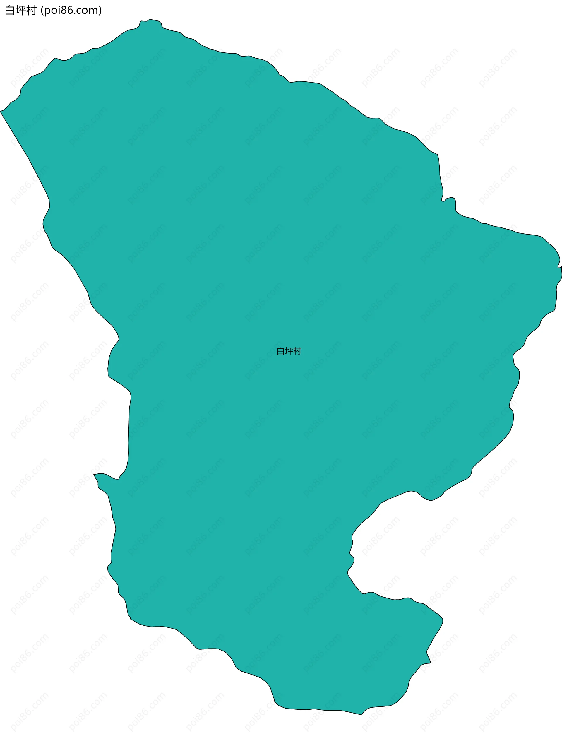 白坪村边界地图