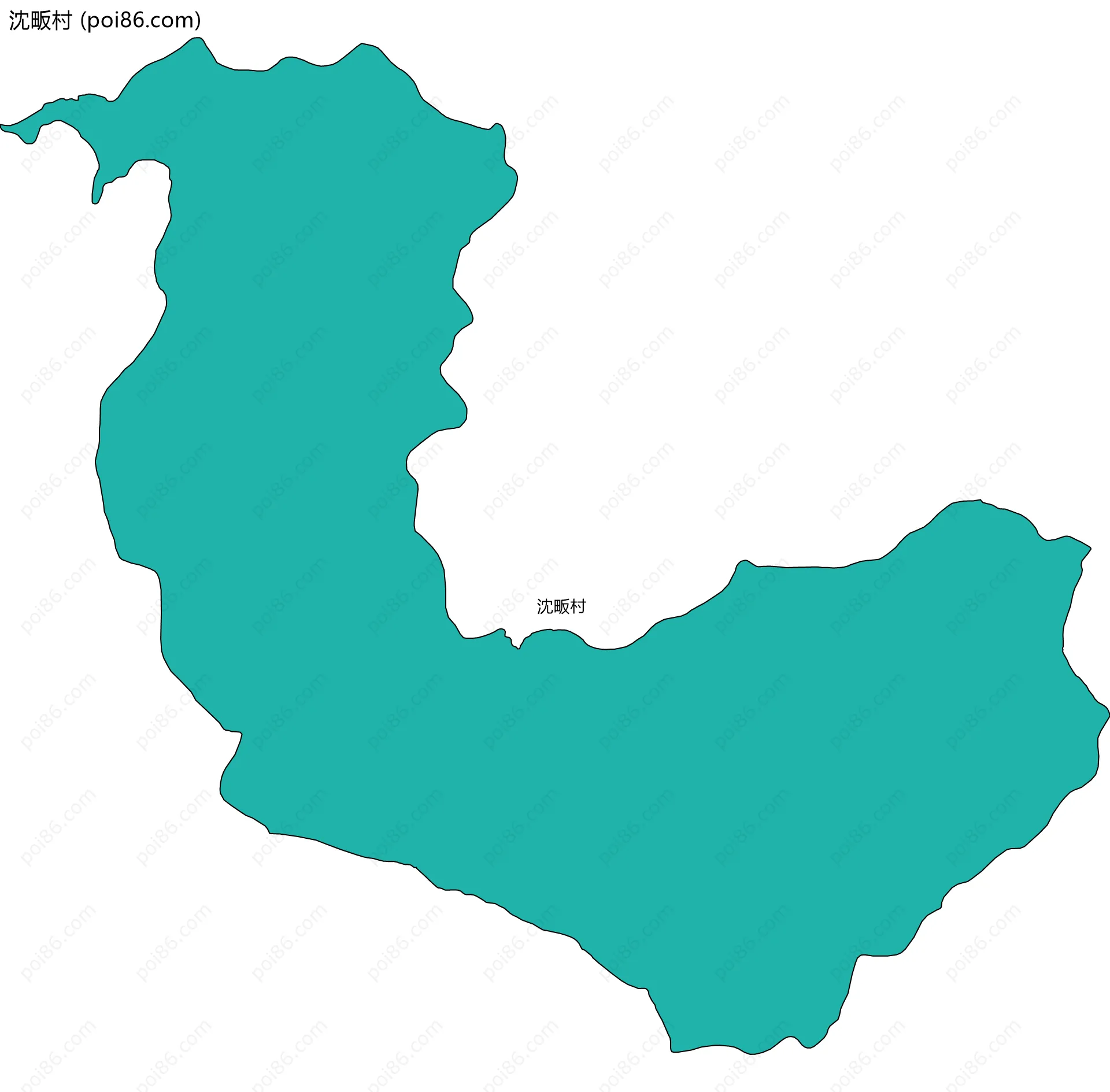 沈畈村边界地图