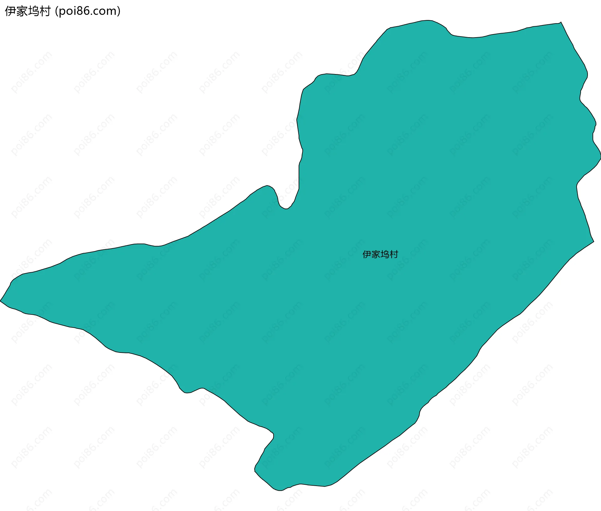 伊家坞村边界地图