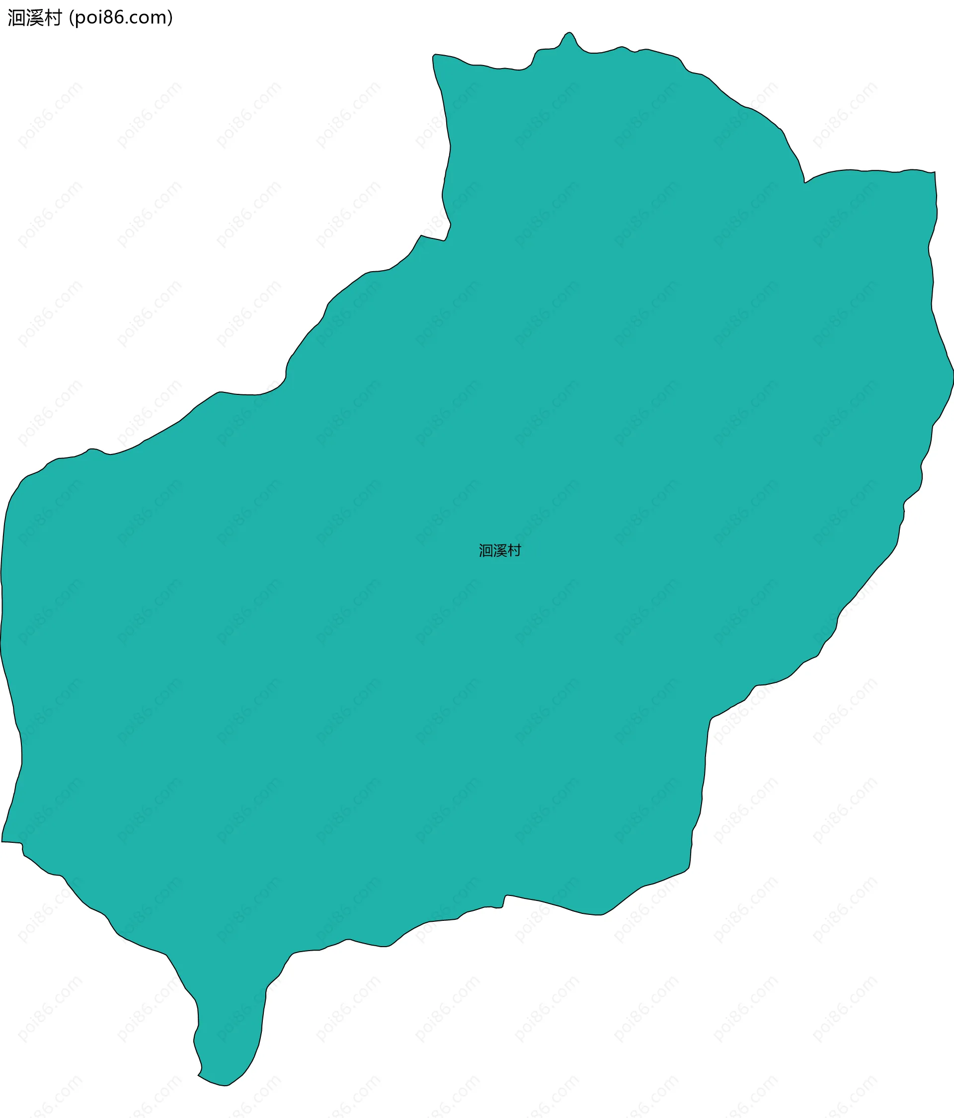 洄溪村边界地图