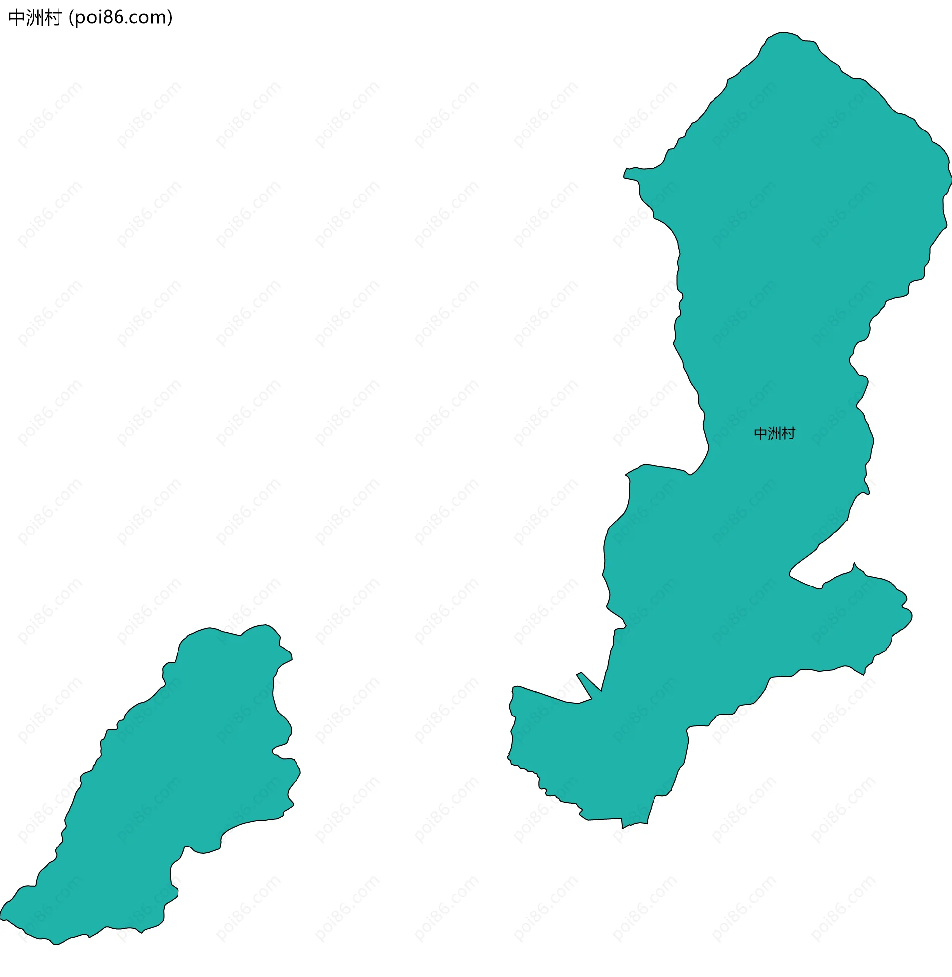 中洲村边界地图