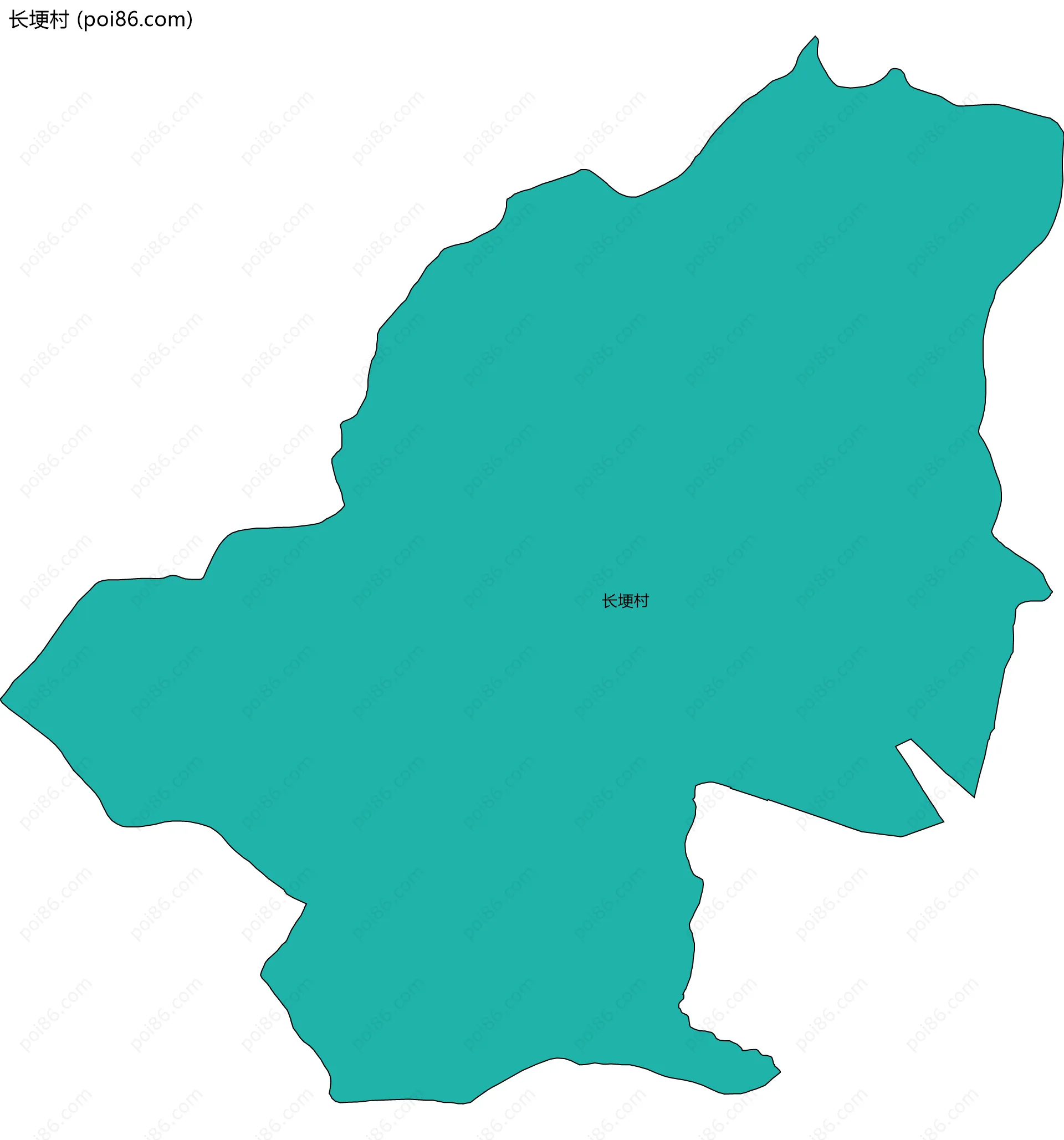 长埂村边界地图