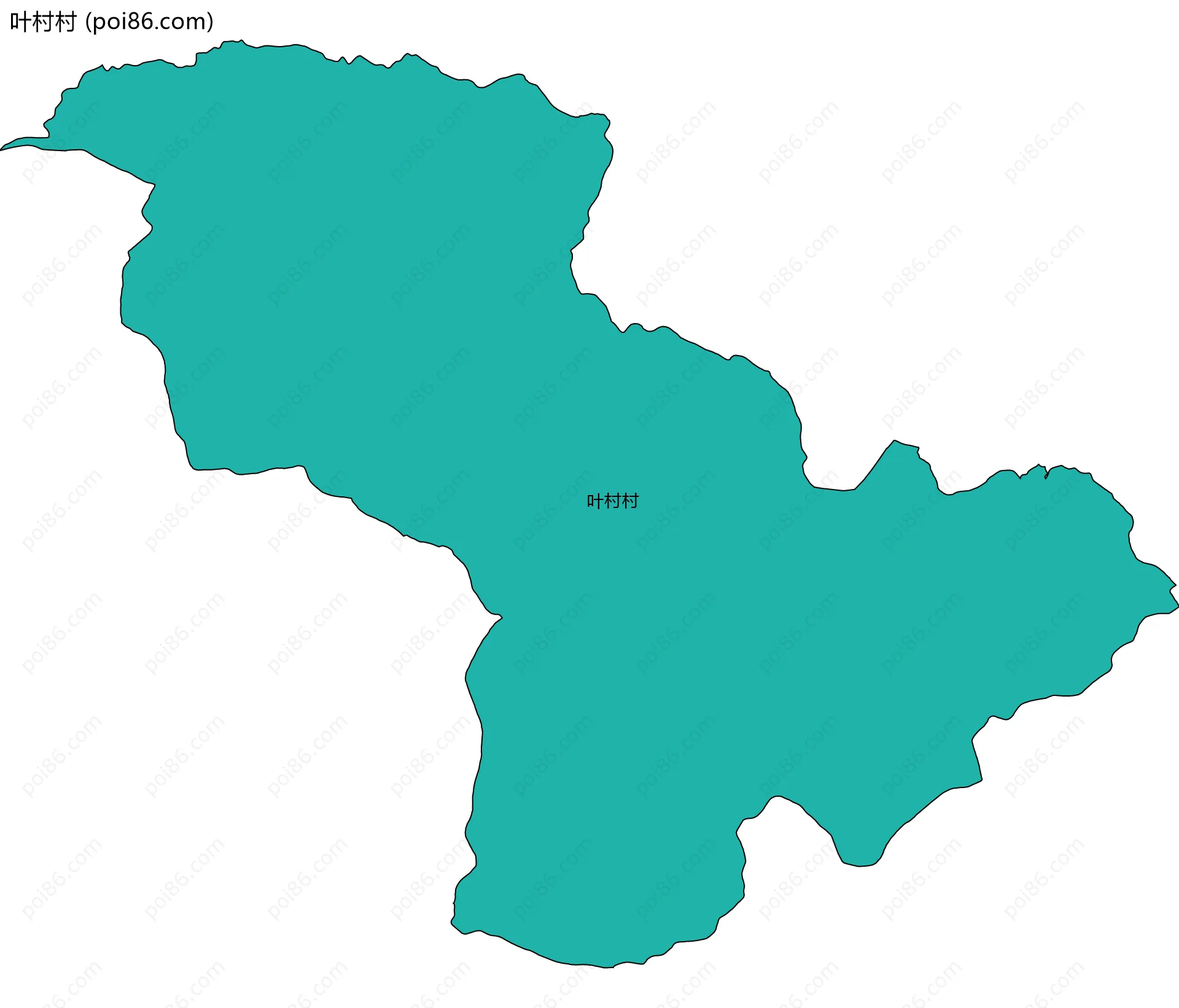 叶村村边界地图