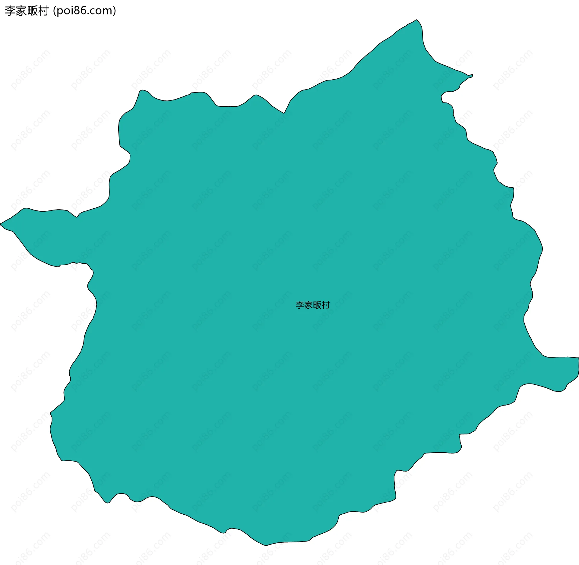 李家畈村边界地图