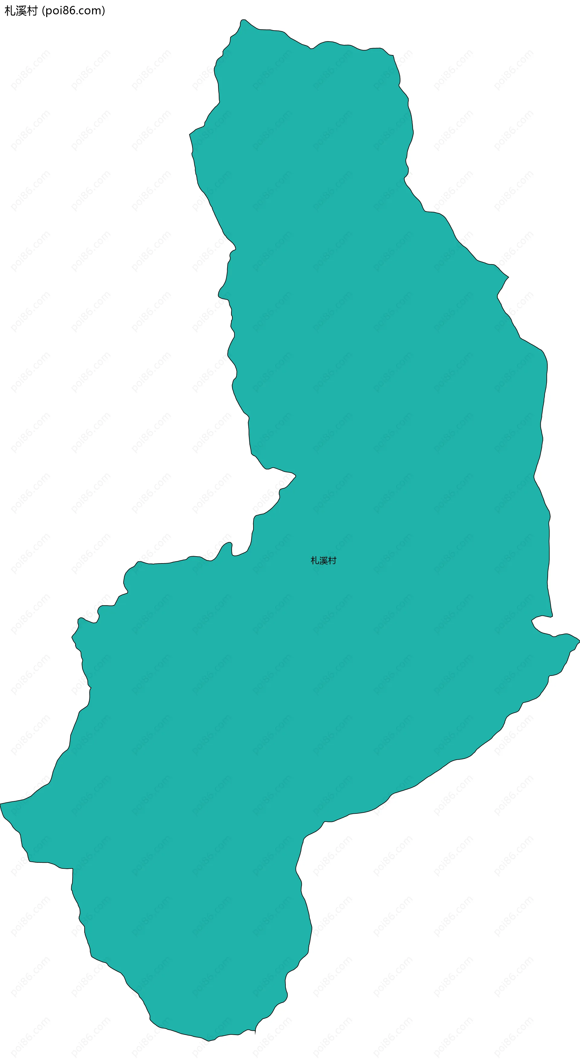 札溪村边界地图