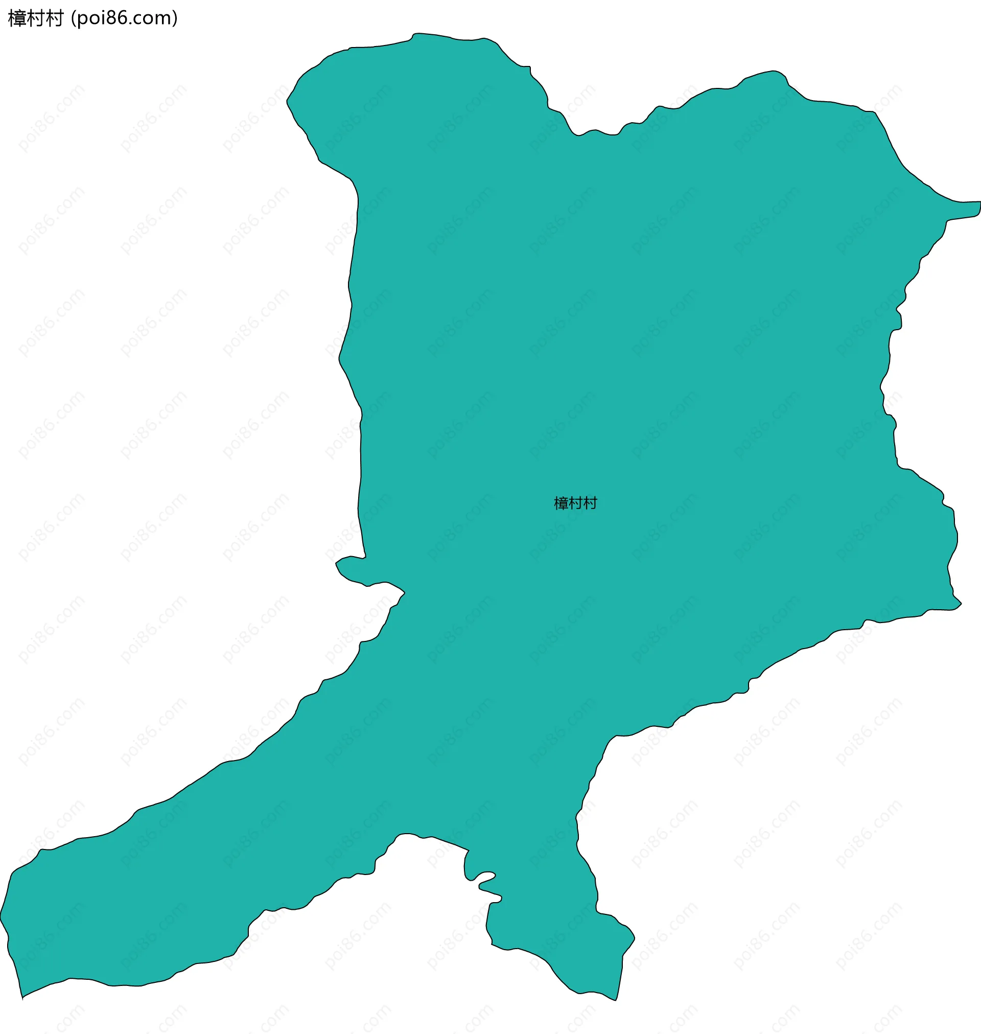 樟村村边界地图