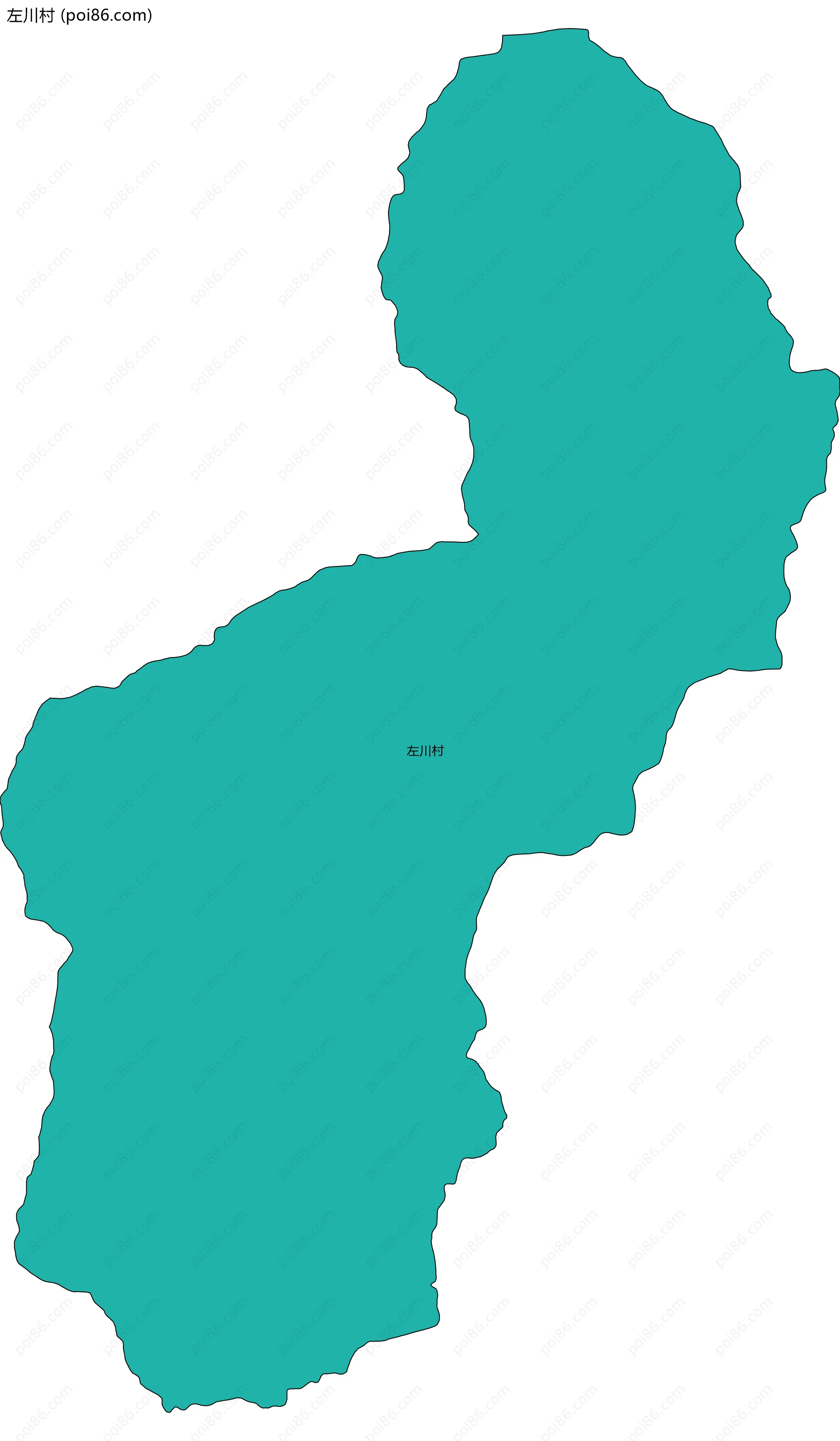 左川村边界地图