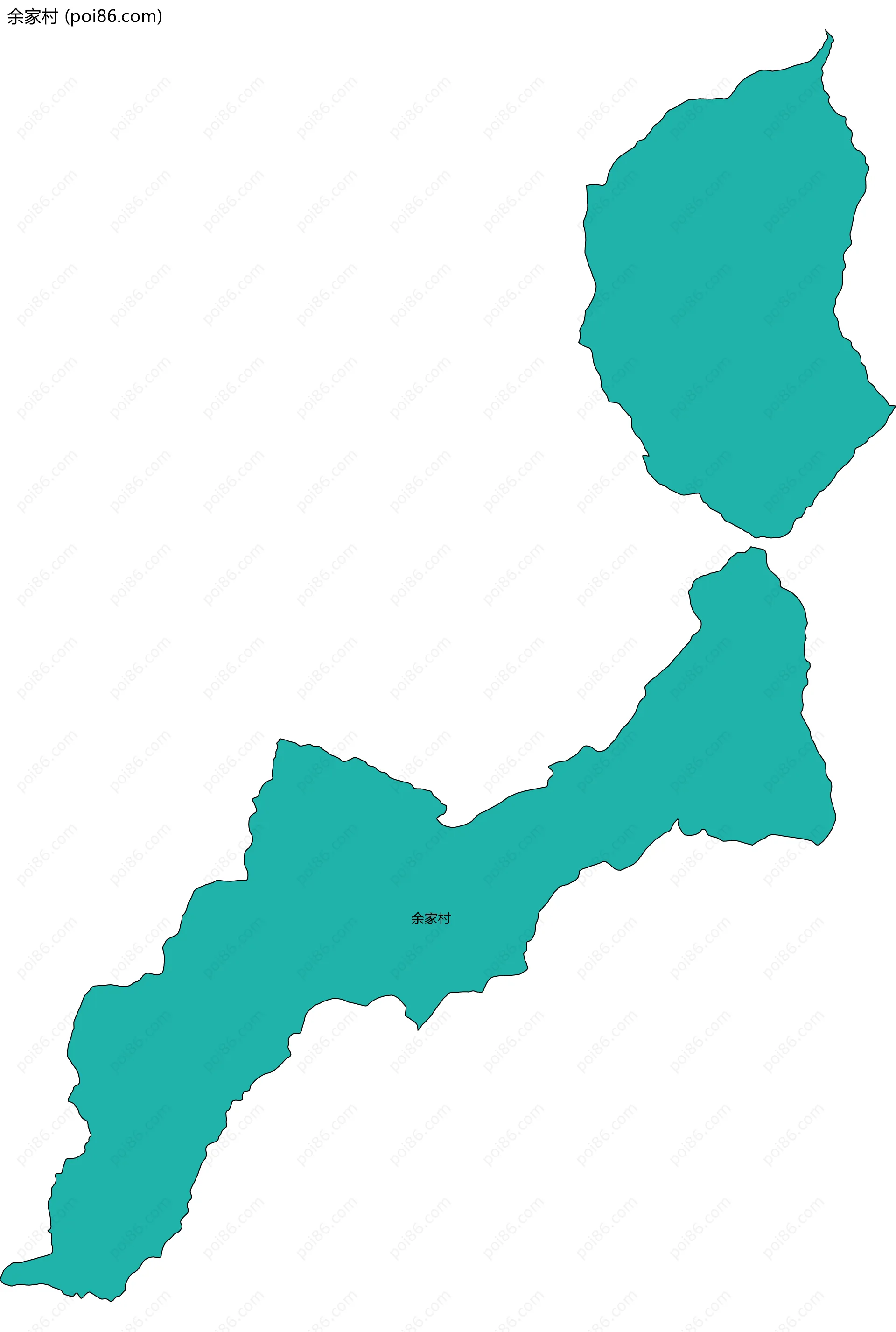 余家村边界地图