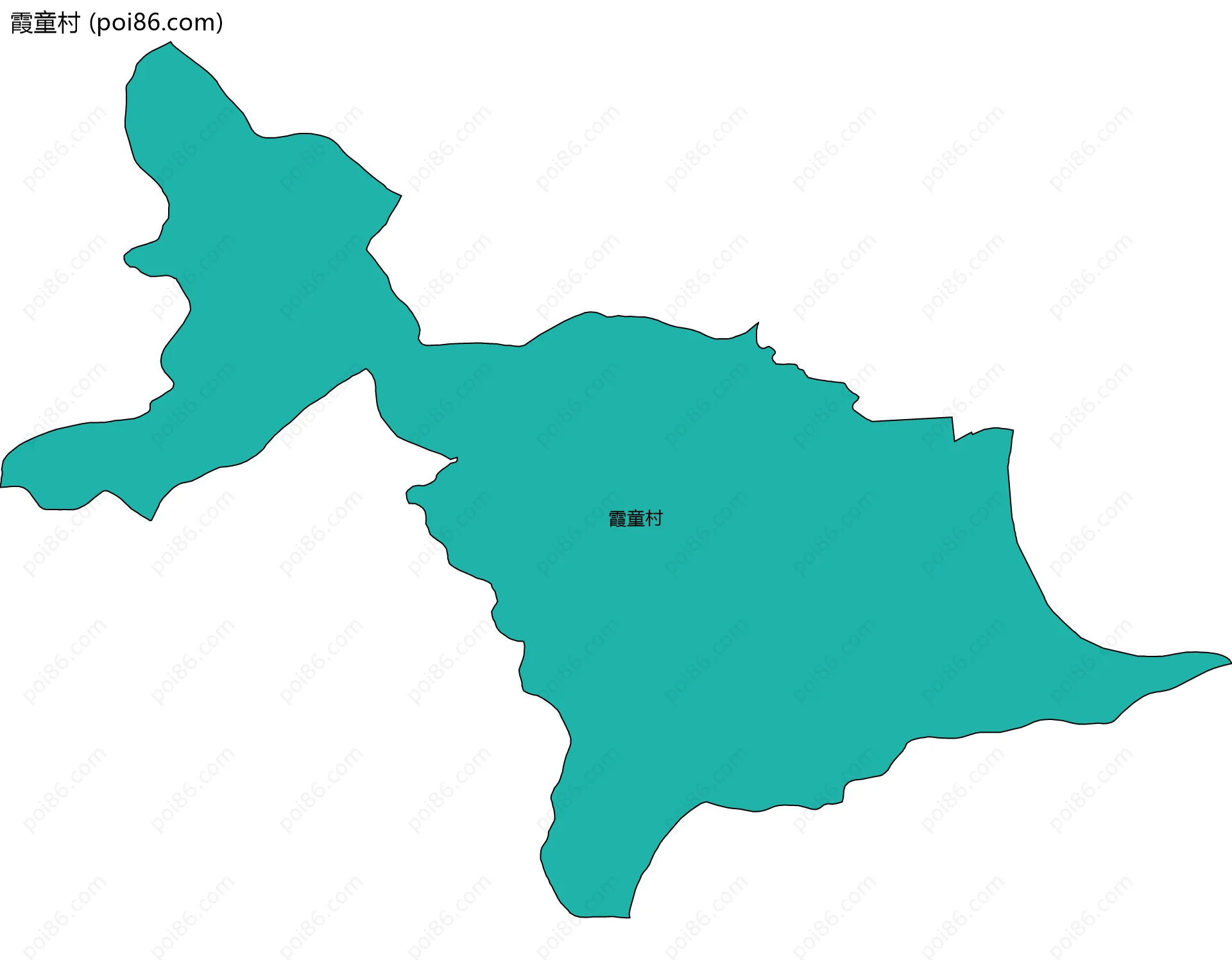 霞童村边界地图