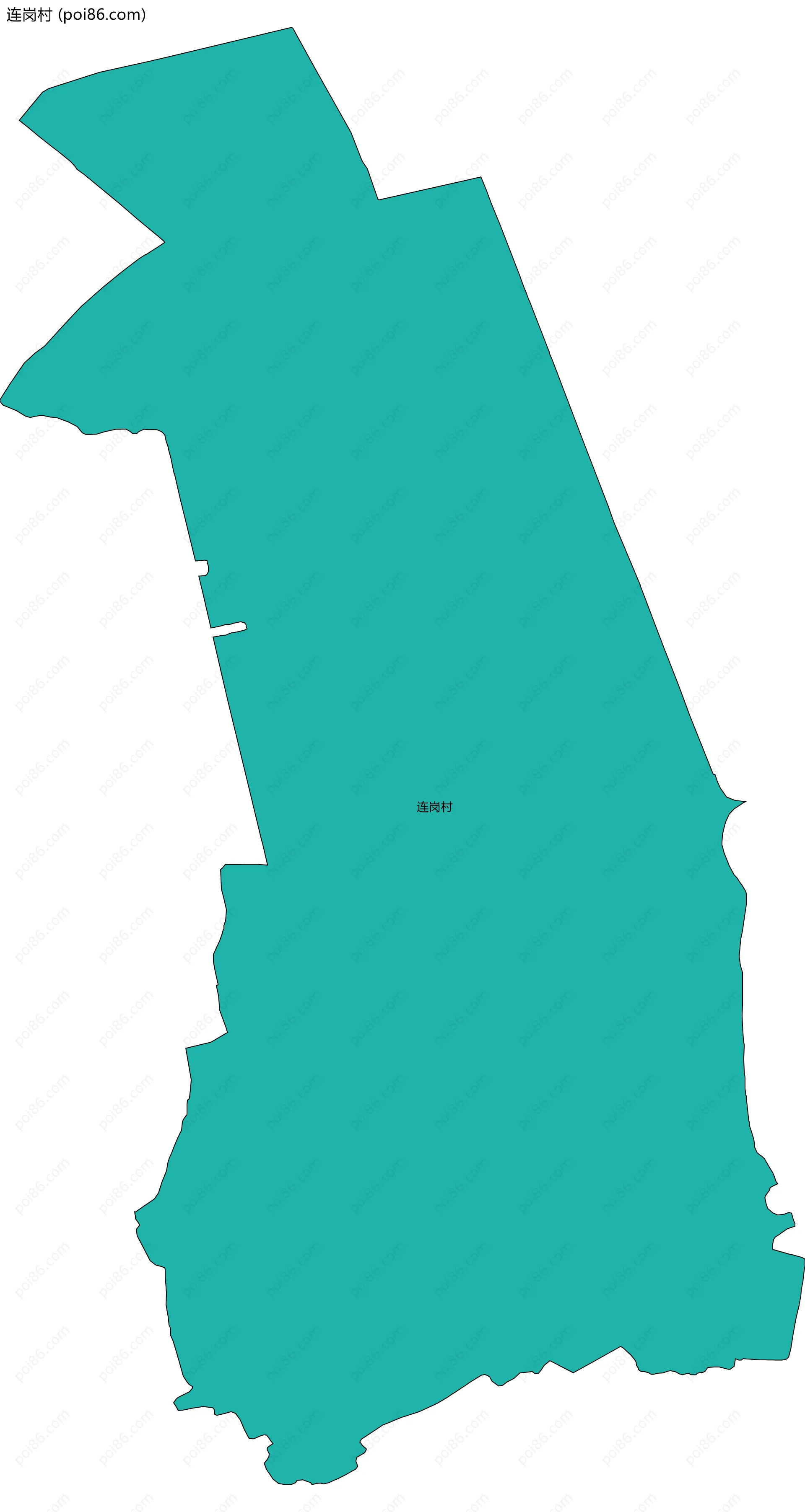 连岗村边界地图