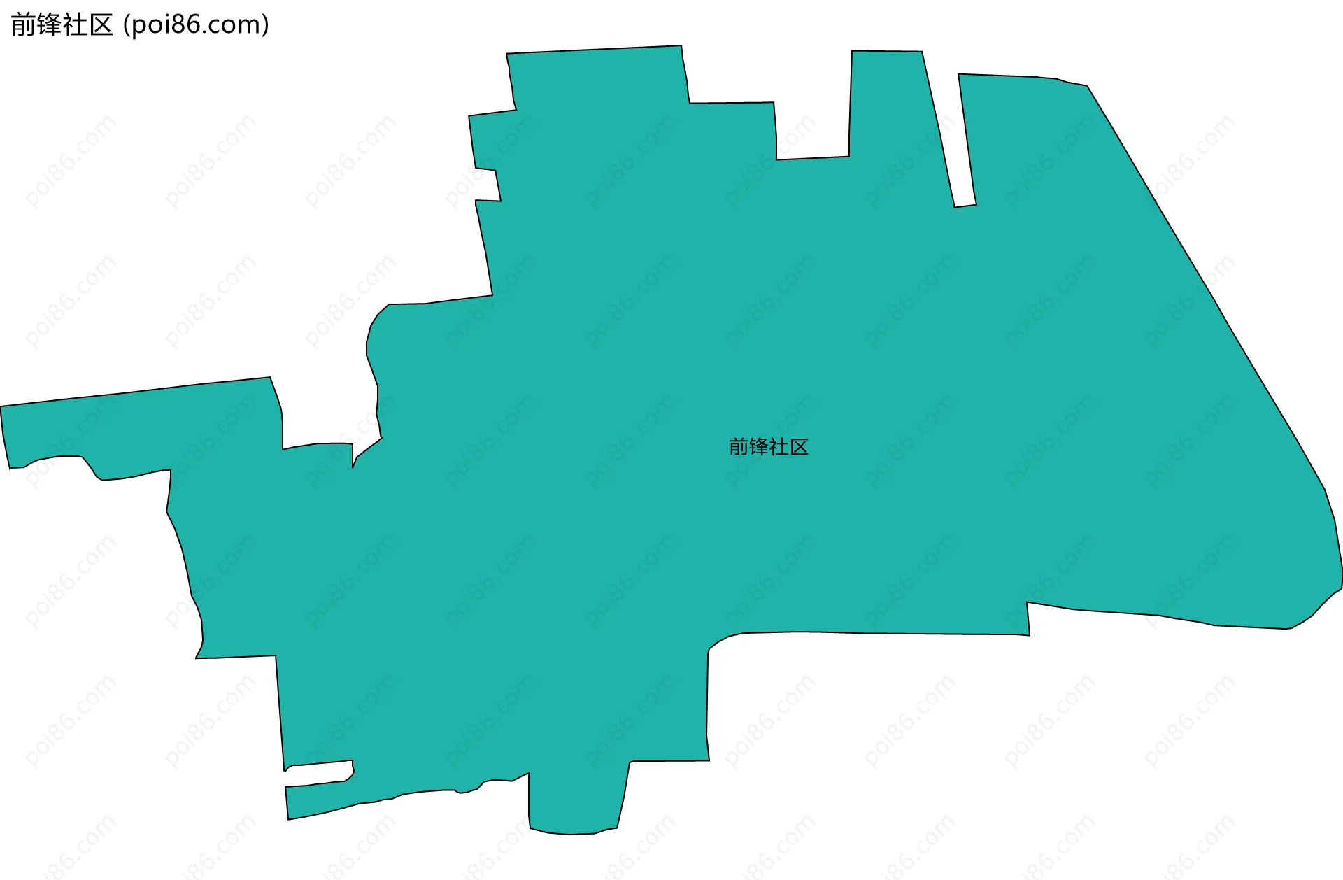 前锋社区边界地图