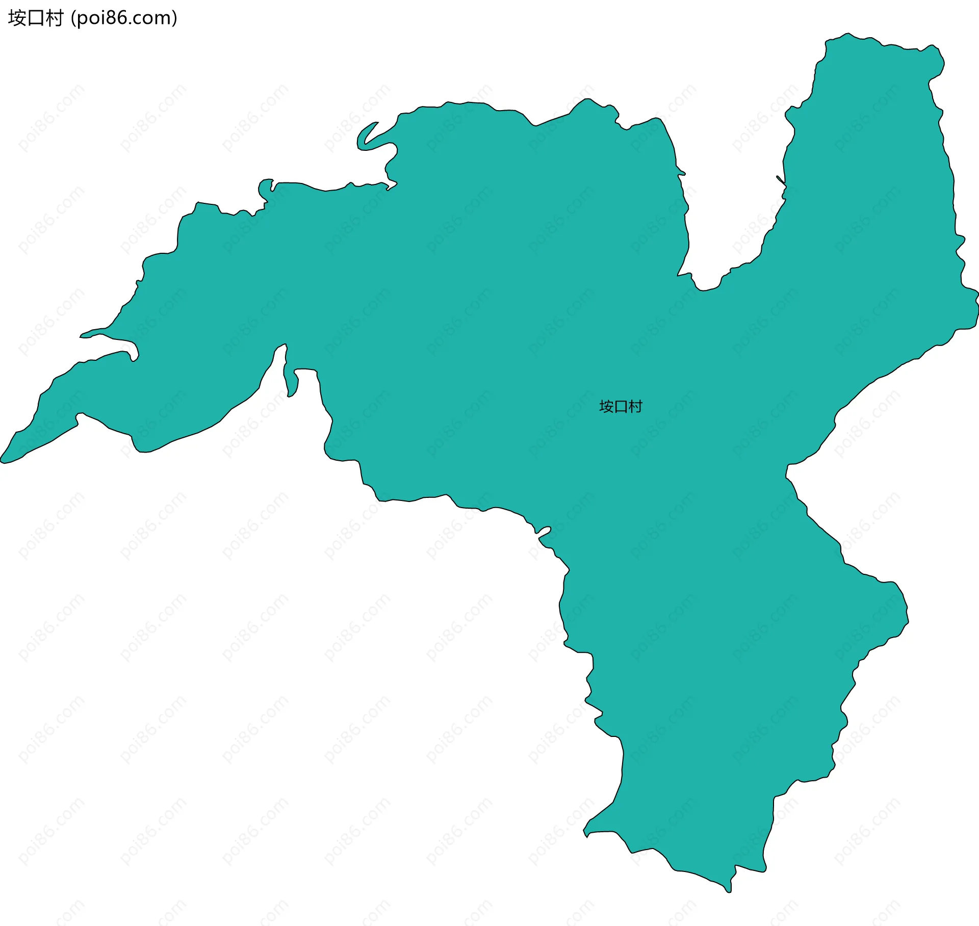 垵口村边界地图