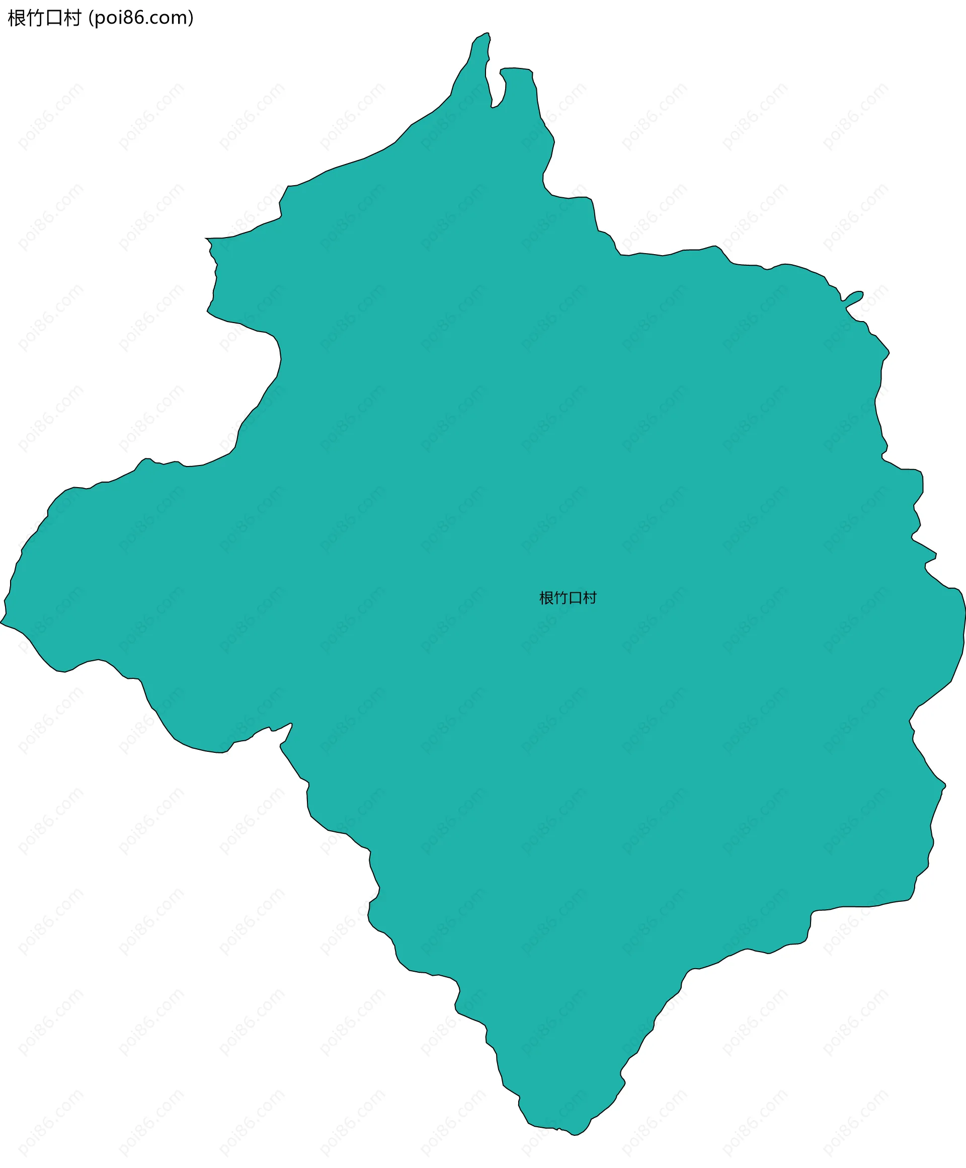 根竹口村边界地图