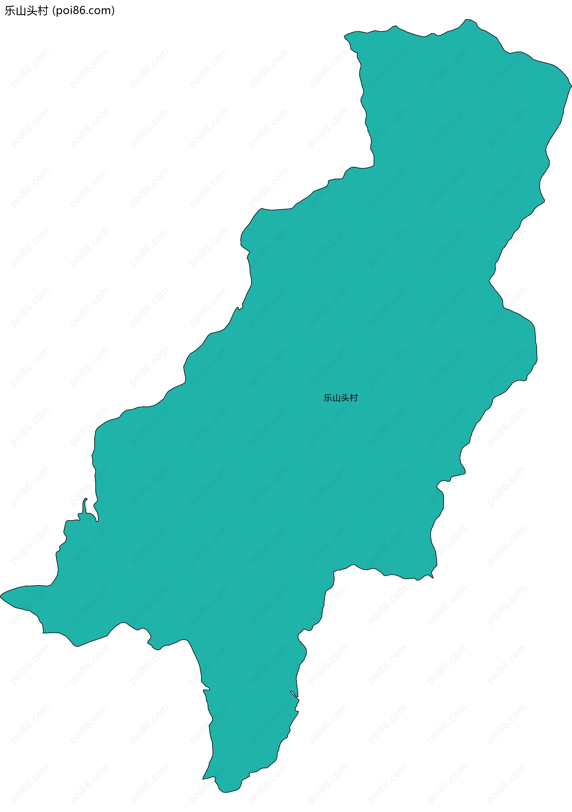 乐山头村边界地图